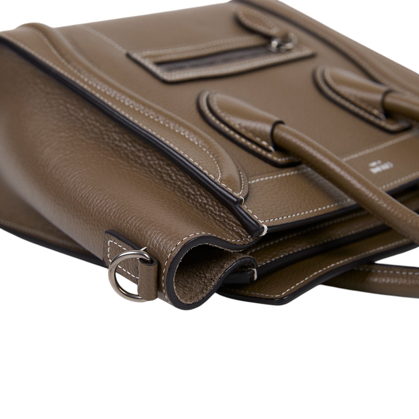 思琳 CELINE Luggage手袋 敲打 小牛皮 袖珍型 189243DRU 灰LUGGAGE冏包NANO 防塵袋/購買證明正本