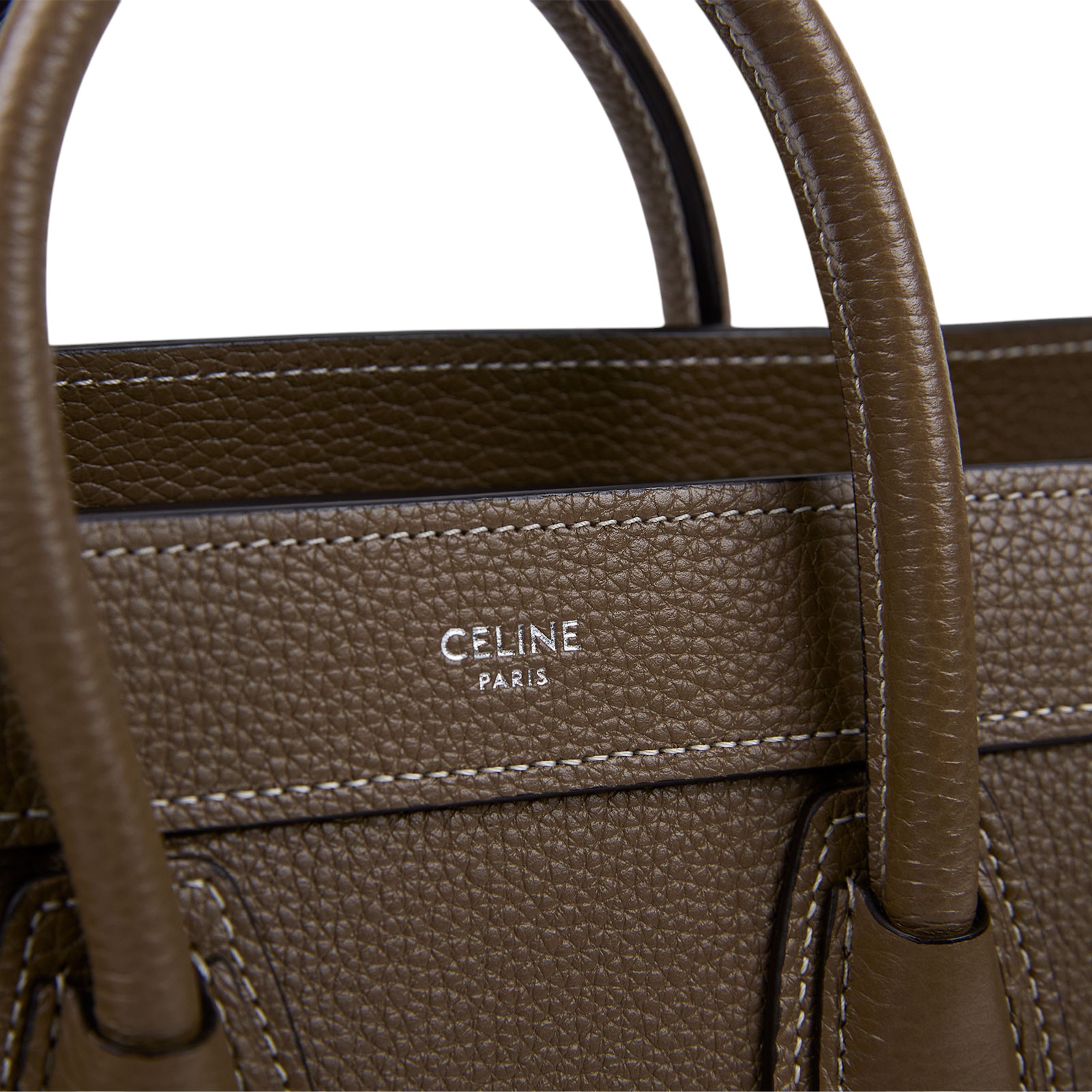 思琳 CELINE Luggage手袋 敲打 小牛皮 袖珍型 189243DRU 灰LUGGAGE冏包NANO 防塵袋/購買證明正本