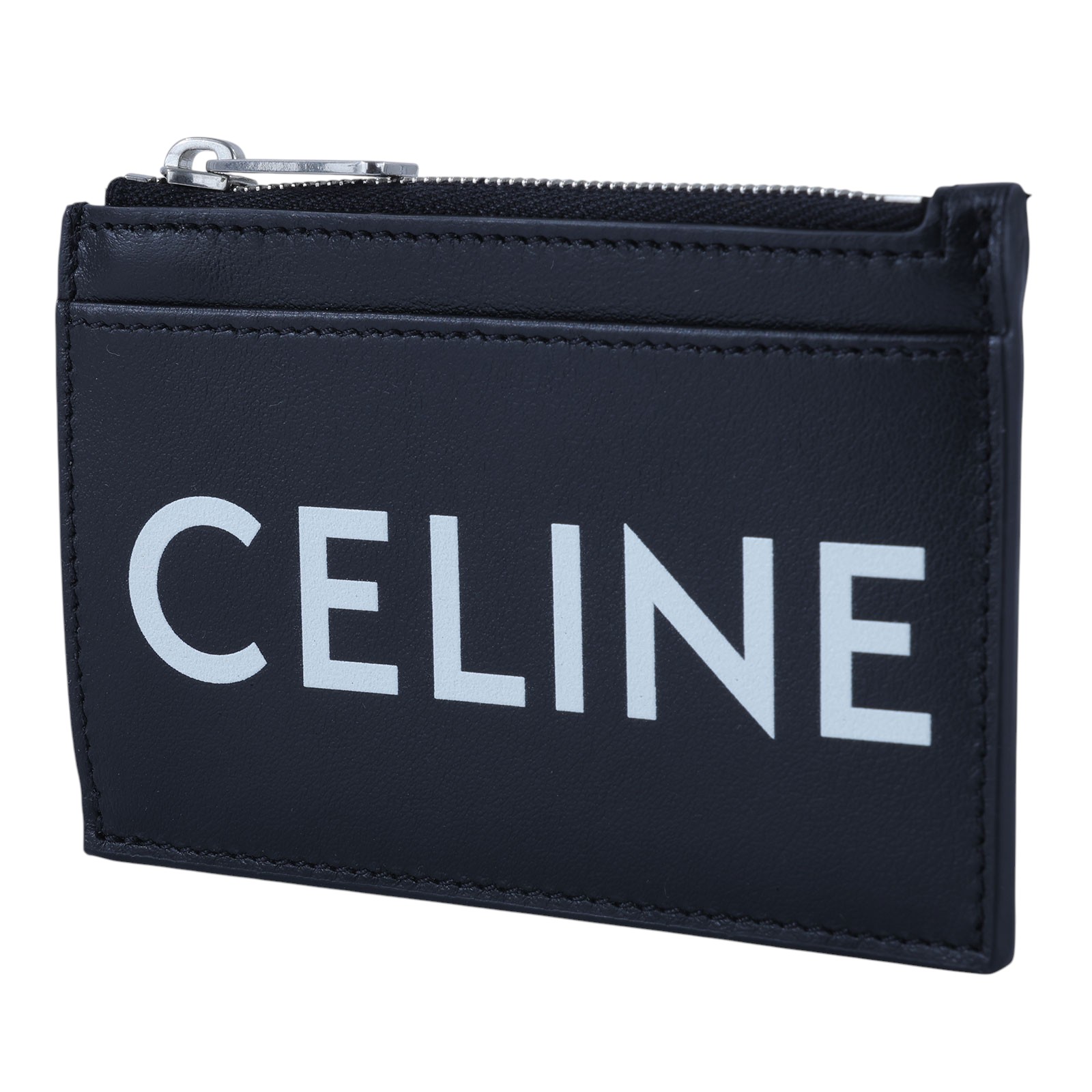 思琳 CELINE 印花 光滑牛皮 拉鍊卡夾 10F993DMF 黑卡包 原廠盒子/防塵袋