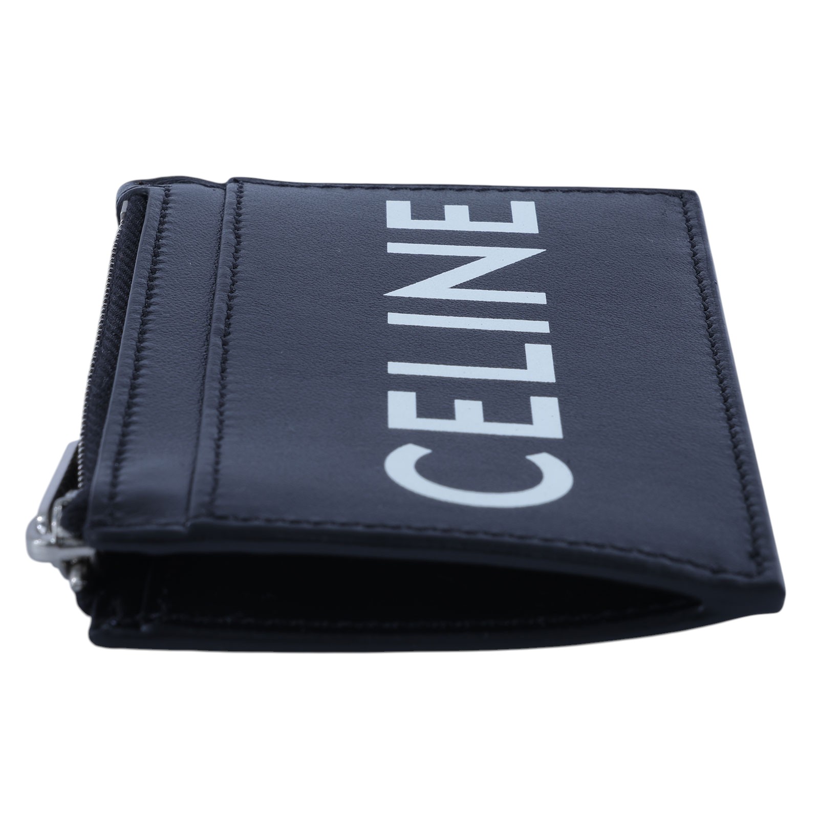 思琳 CELINE 印花 光滑牛皮 拉鍊卡夾 10F993DMF 黑卡包 原廠盒子/防塵袋