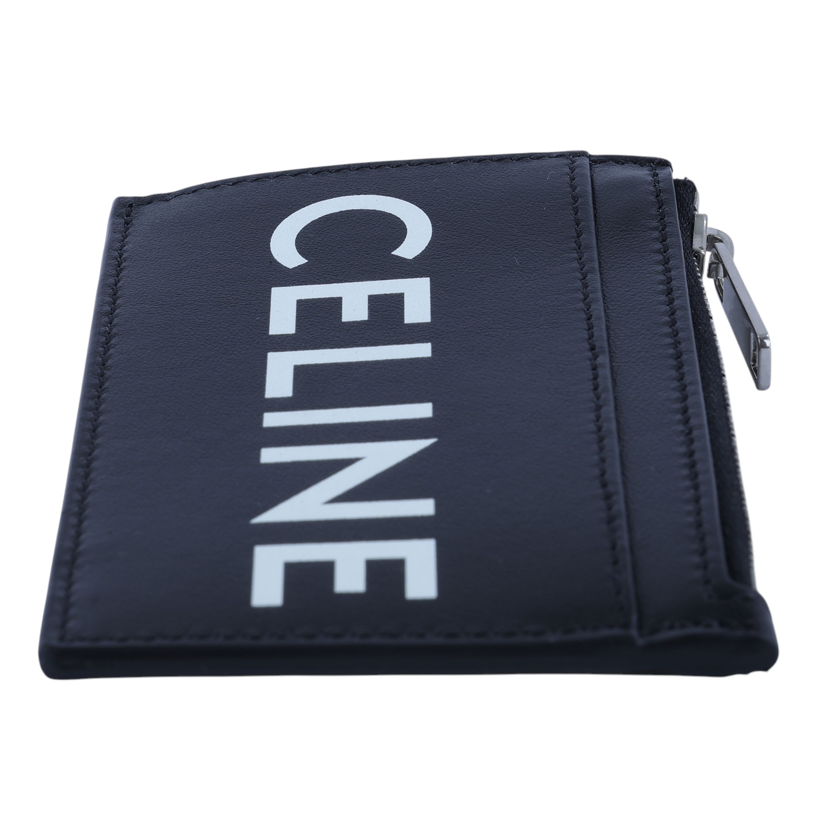 思琳 CELINE 印花 光滑牛皮 拉鍊卡夾 10F993DMF 黑卡包 原廠盒子/防塵袋