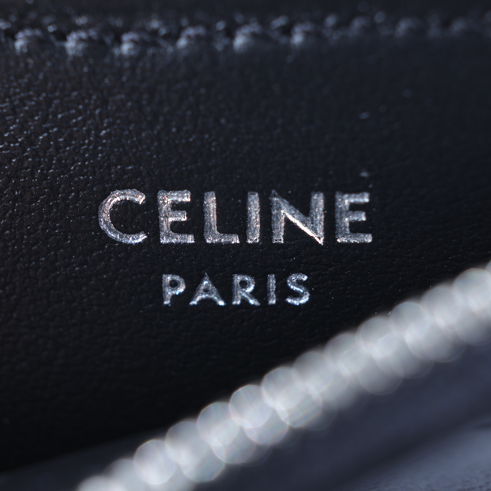 思琳 CELINE 印花 光滑牛皮 拉鍊卡夾 10F993DMF 黑卡包 原廠盒子/防塵袋