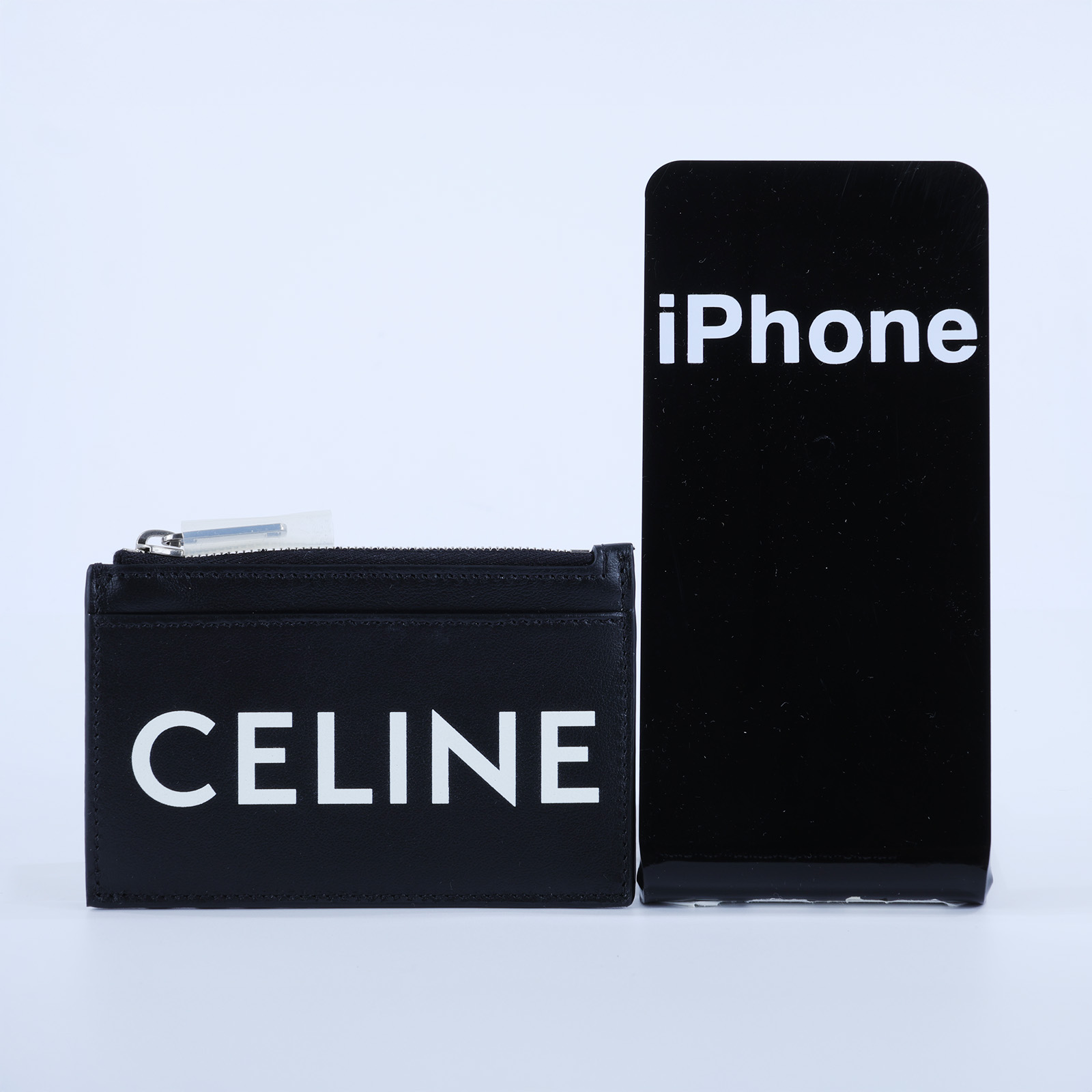 思琳 CELINE 印花 光滑牛皮 拉鍊卡夾 10F993DMF 黑卡包 原廠盒子/防塵袋