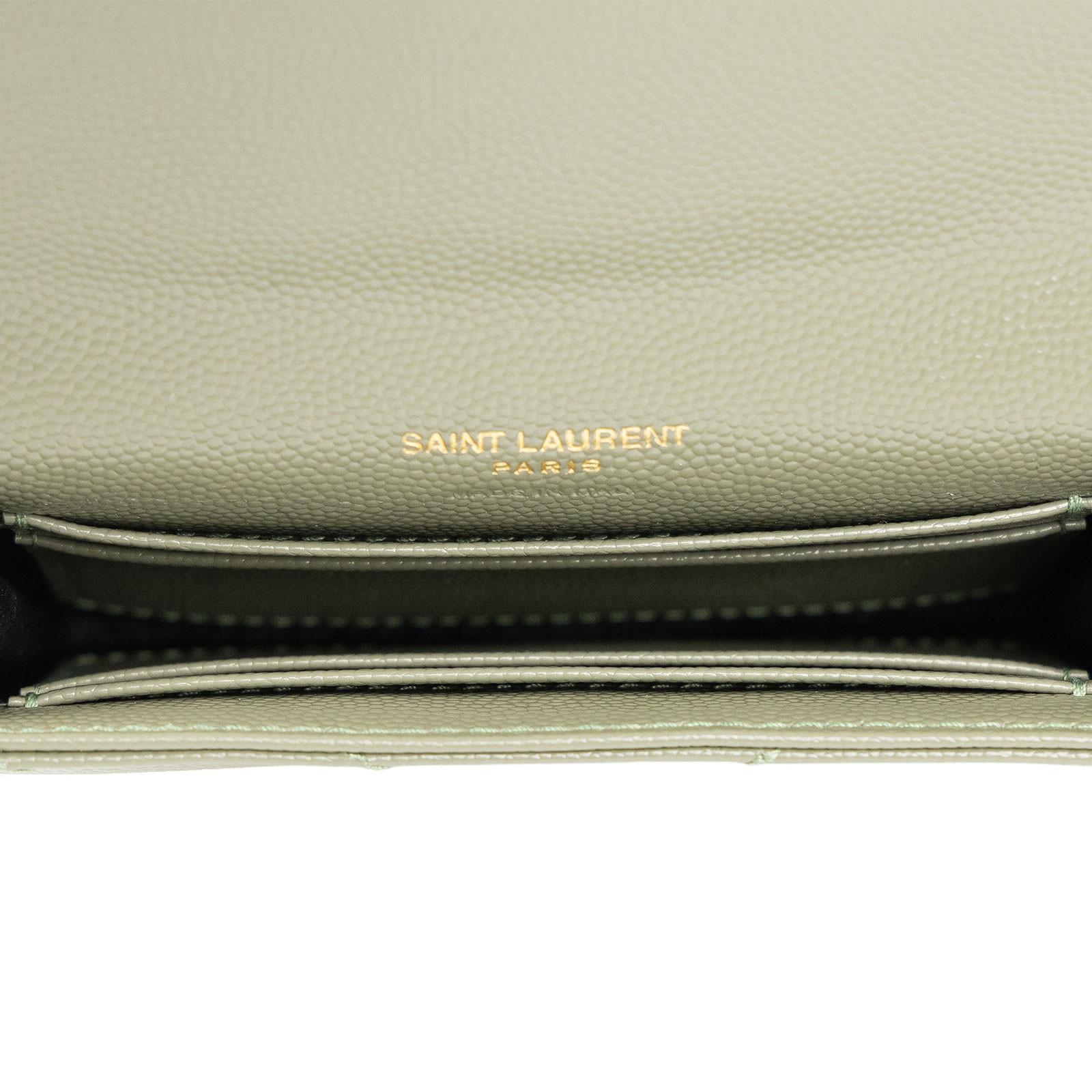 聖羅蘭 YSL SAINT LAURENT cassandre matelassé 粒面壓紋皮革 小型 信封錢包 短夾 414404BOW01  原廠盒子/防塵袋