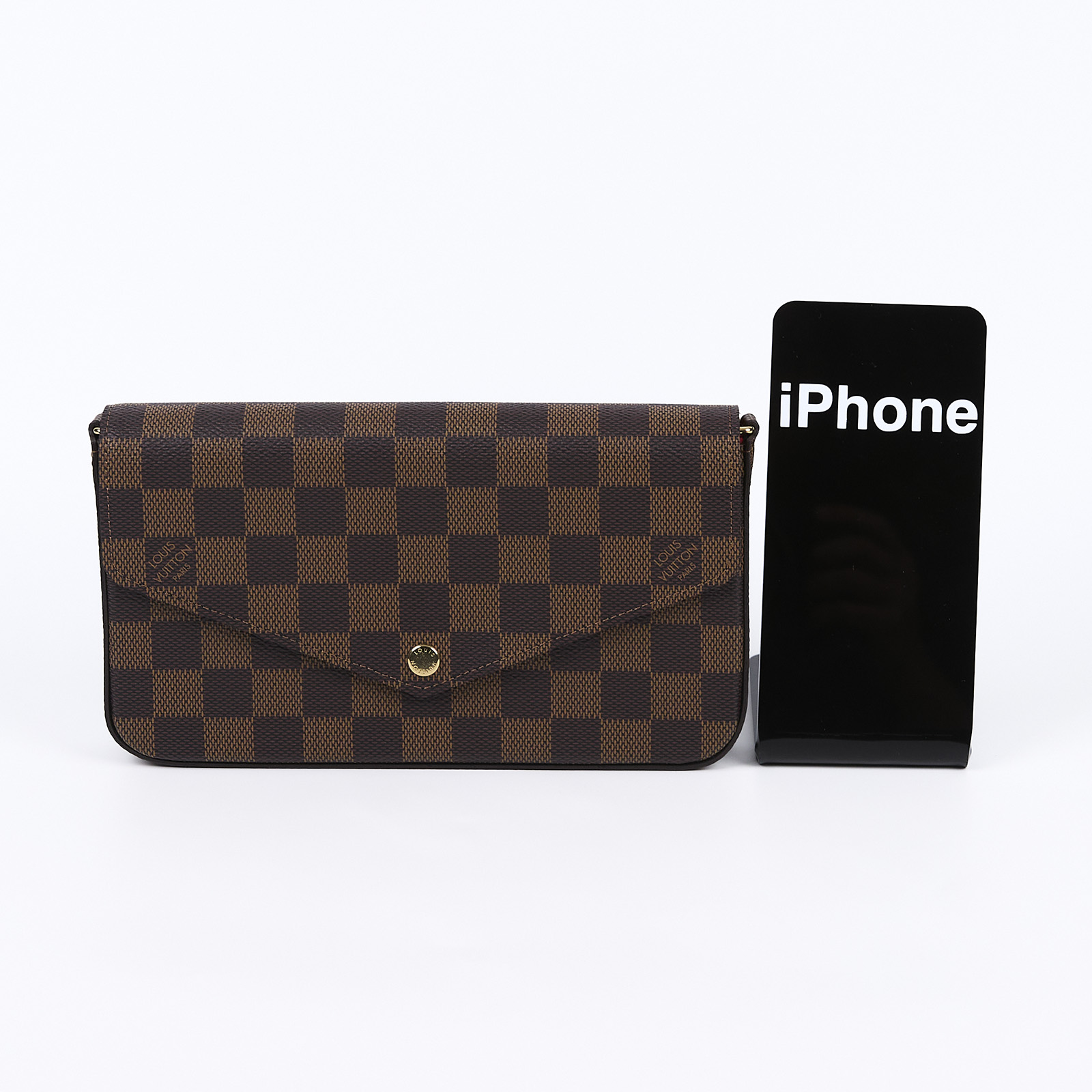路易威登 LOUIS VUITTON Félicie Pochette 棋盤格 翻蓋 斜背 鍊帶 肩背包 N40492 晶片款  原廠盒子/防塵袋