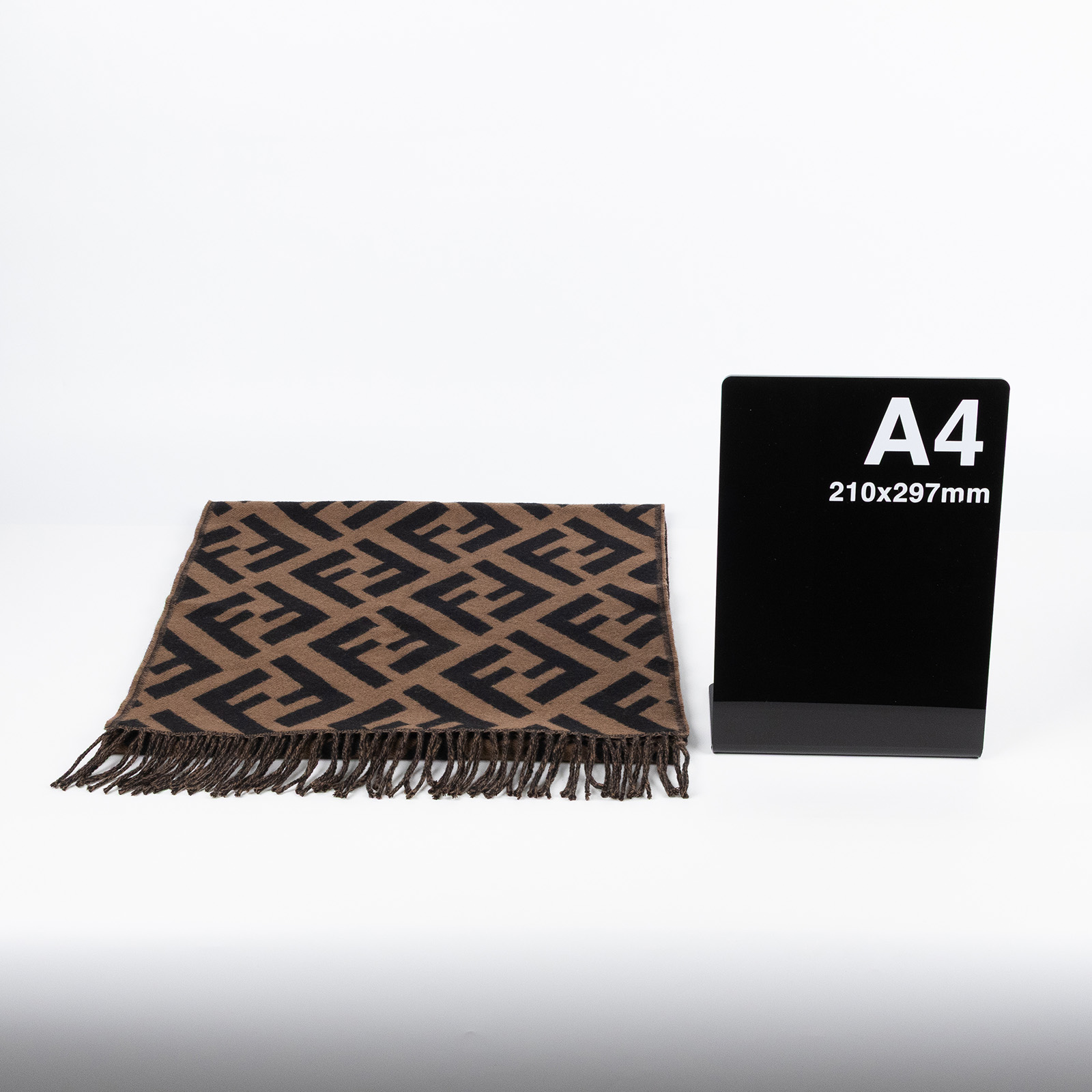 芬迪 FENDI FF 棕色羊絨 圍巾 FXT260A8RSF0QE1 咖FF圍巾 無附屬品