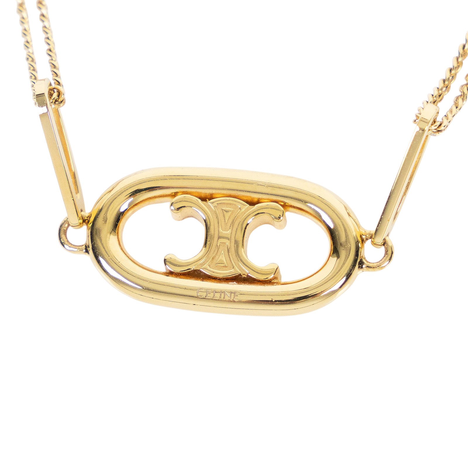 思琳 CELINE Triomphe 金色飾面 黃銅 手鍊 46S906BRA 金色凱旋門手鍊 原廠盒子/防塵袋