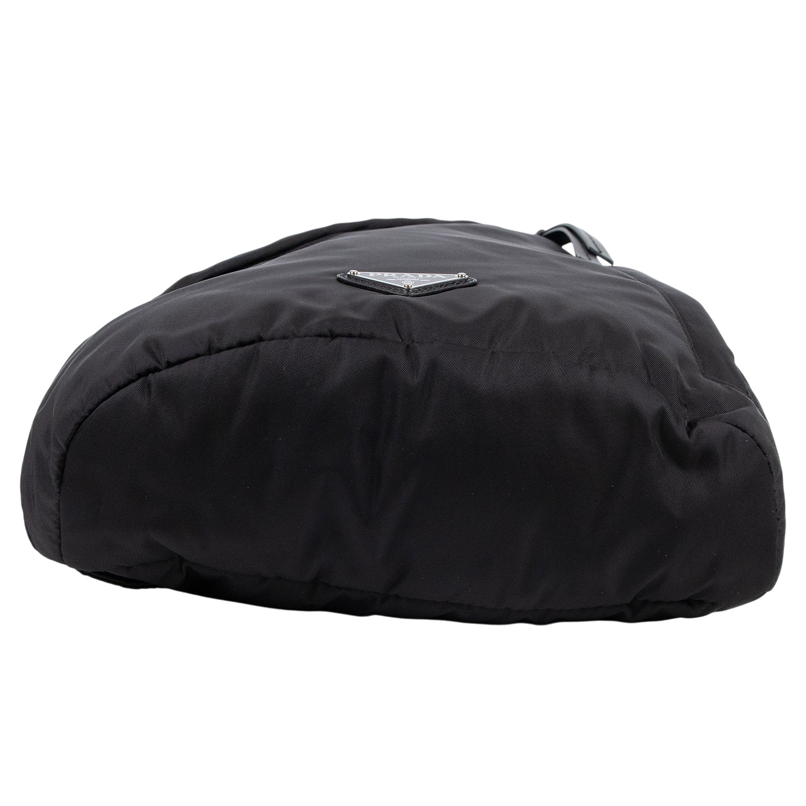 普拉達 PRADA Re-Nylon 皮革背囊 2VZ092_2DW3 黑尼龍側背腰包 防塵袋/購買證明正本