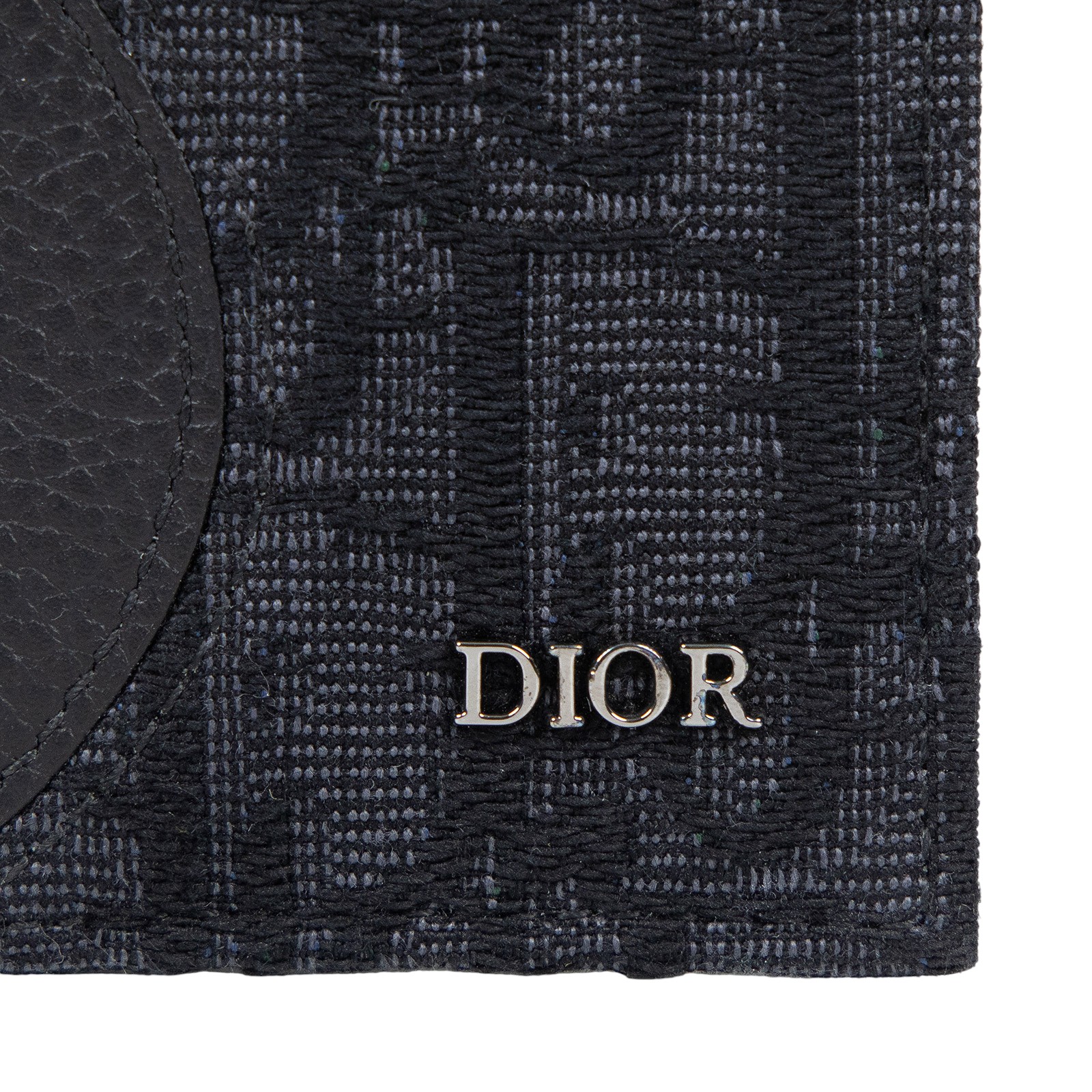 迪奧 CHRISTIAN DIOR Saddle 直式對折 卡夾 2ADCH169YKS 黑SADDLE 帆布拚皮革卡包 原廠盒子/防塵袋