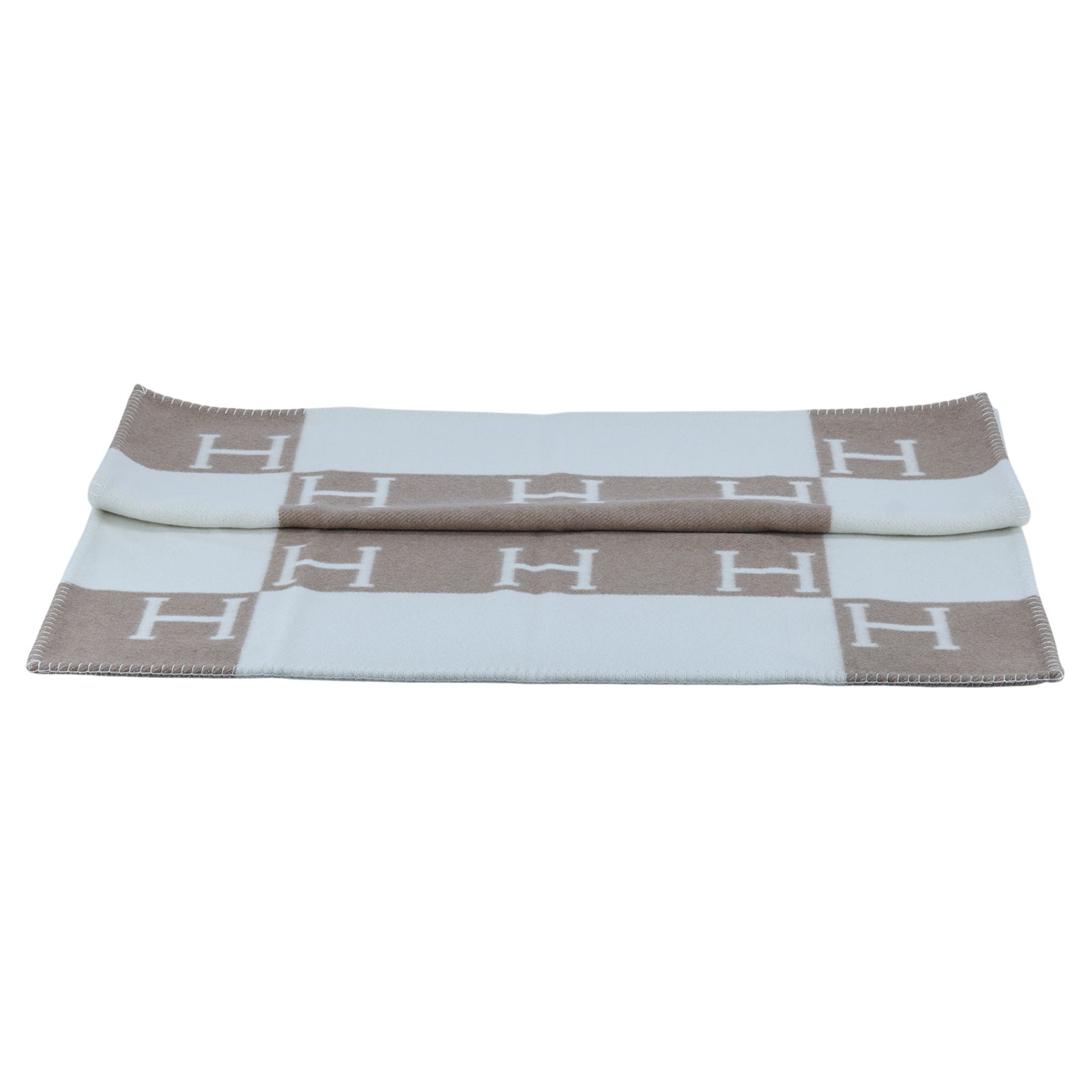 愛馬仕 Hermes Avalon 嬰兒毛毯 中榛子色 H102704Mv11  棕色H毛毯 原廠盒子