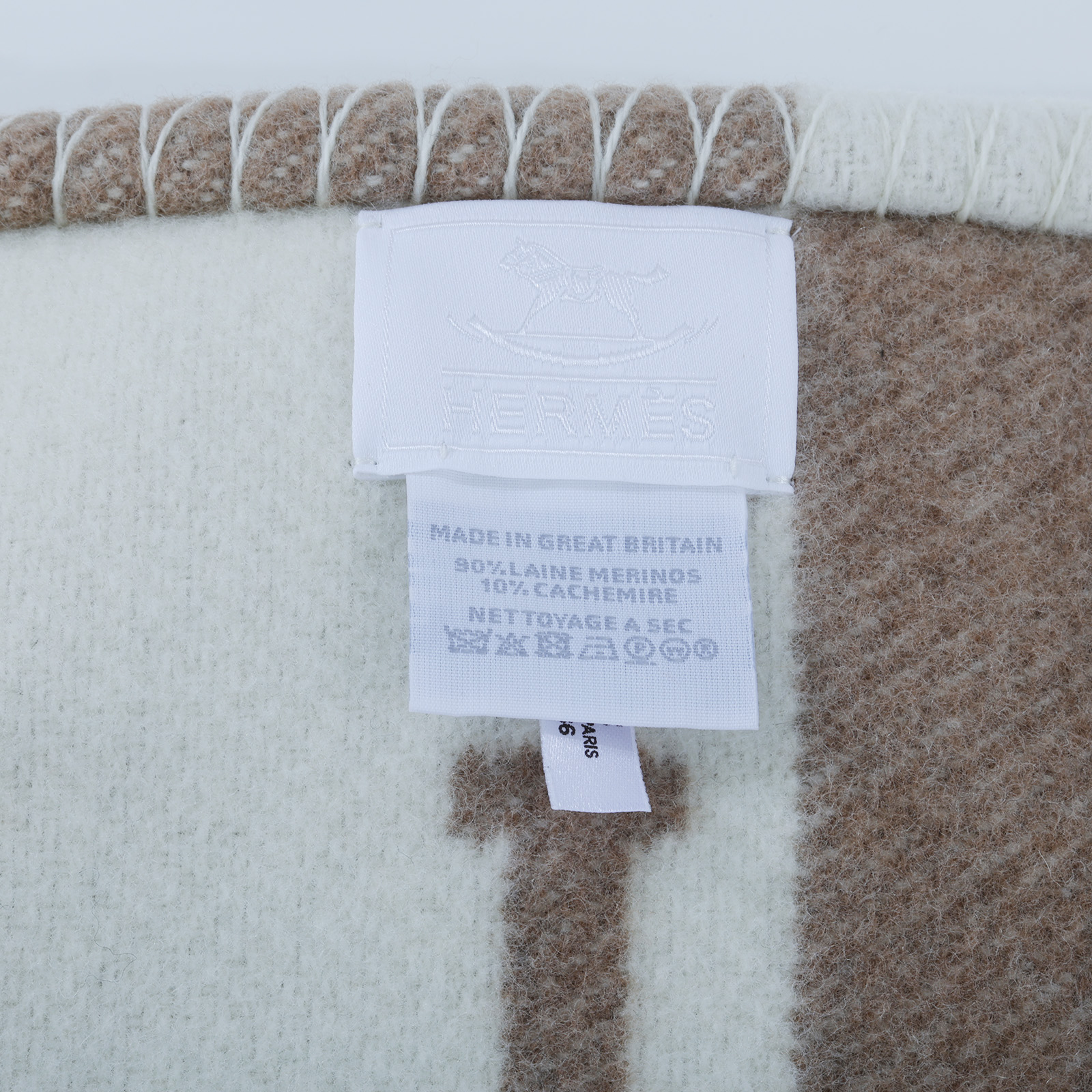 愛馬仕 Hermes Avalon 嬰兒毛毯 中榛子色 H102704Mv11  棕色H毛毯 原廠盒子