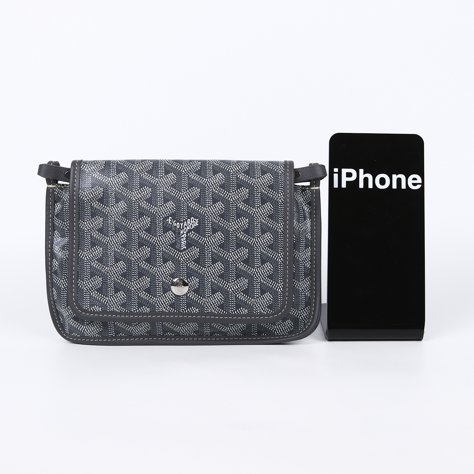 高雅德 GOYARD Plumet Pocket Wallet 肩背 隨身錢包 PLUMETPMLTY 灰PLUMET 防塵袋