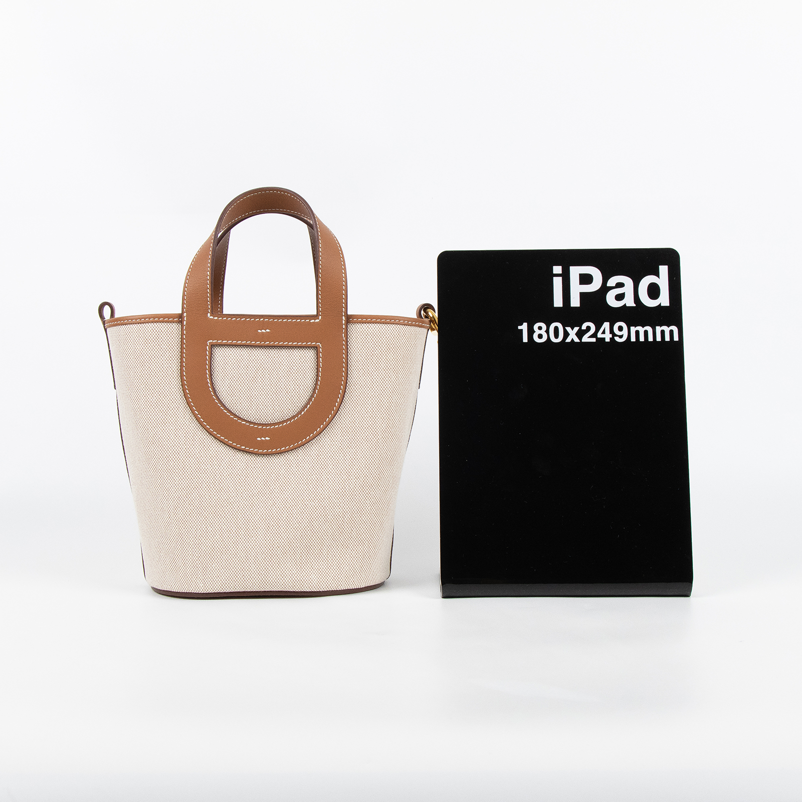 愛馬仕 Hermes In The Loop 18  豬鼻 菜籃子包 金色五金 棕色 米色 H085690CCAC /WMN007KD  防塵袋/購買證明影本