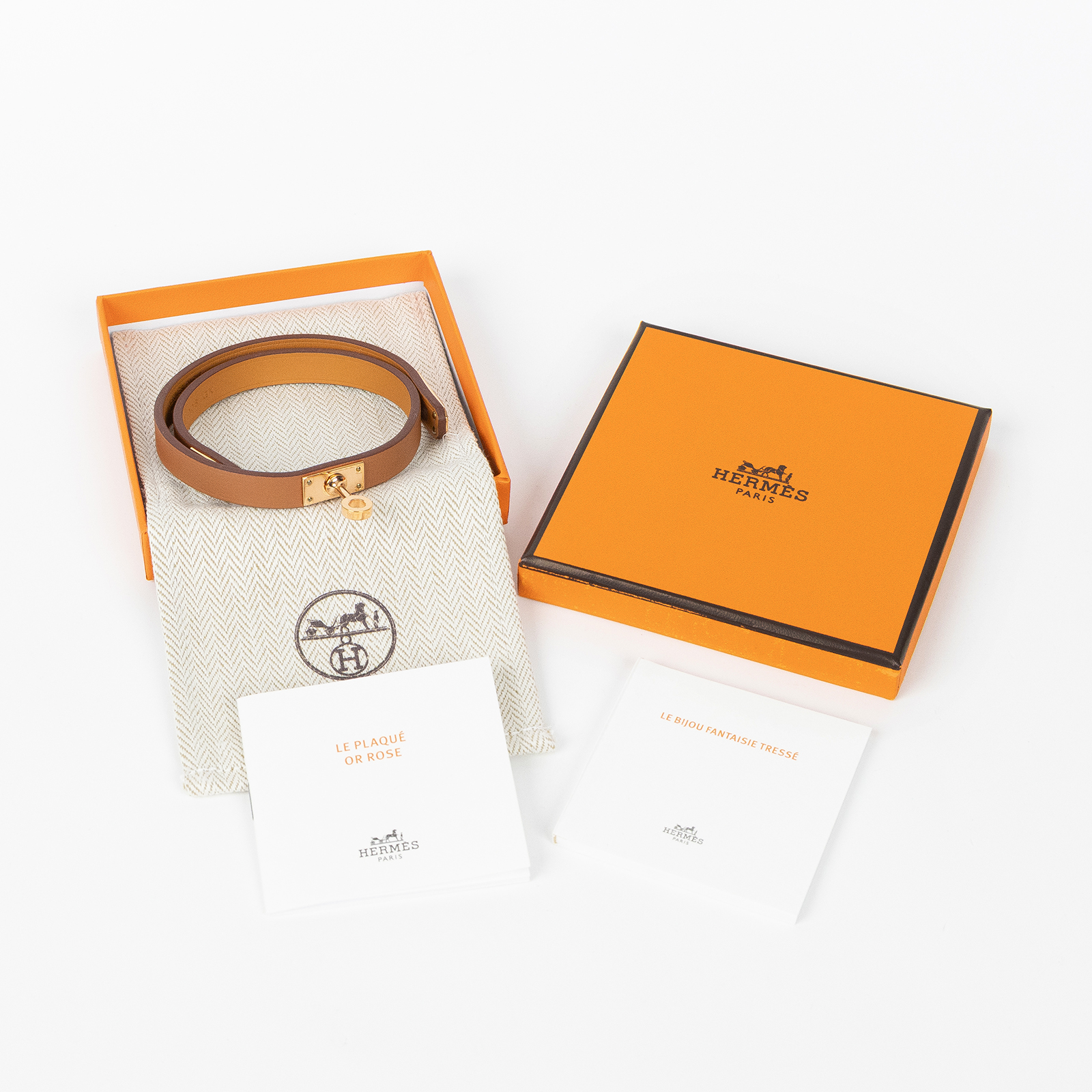 愛馬仕 Hermes Kelly Double Tour 雙圈手環 金棕色 金色五金 H081182CC37T2 /W FS 006 GX  原廠盒子/防塵袋