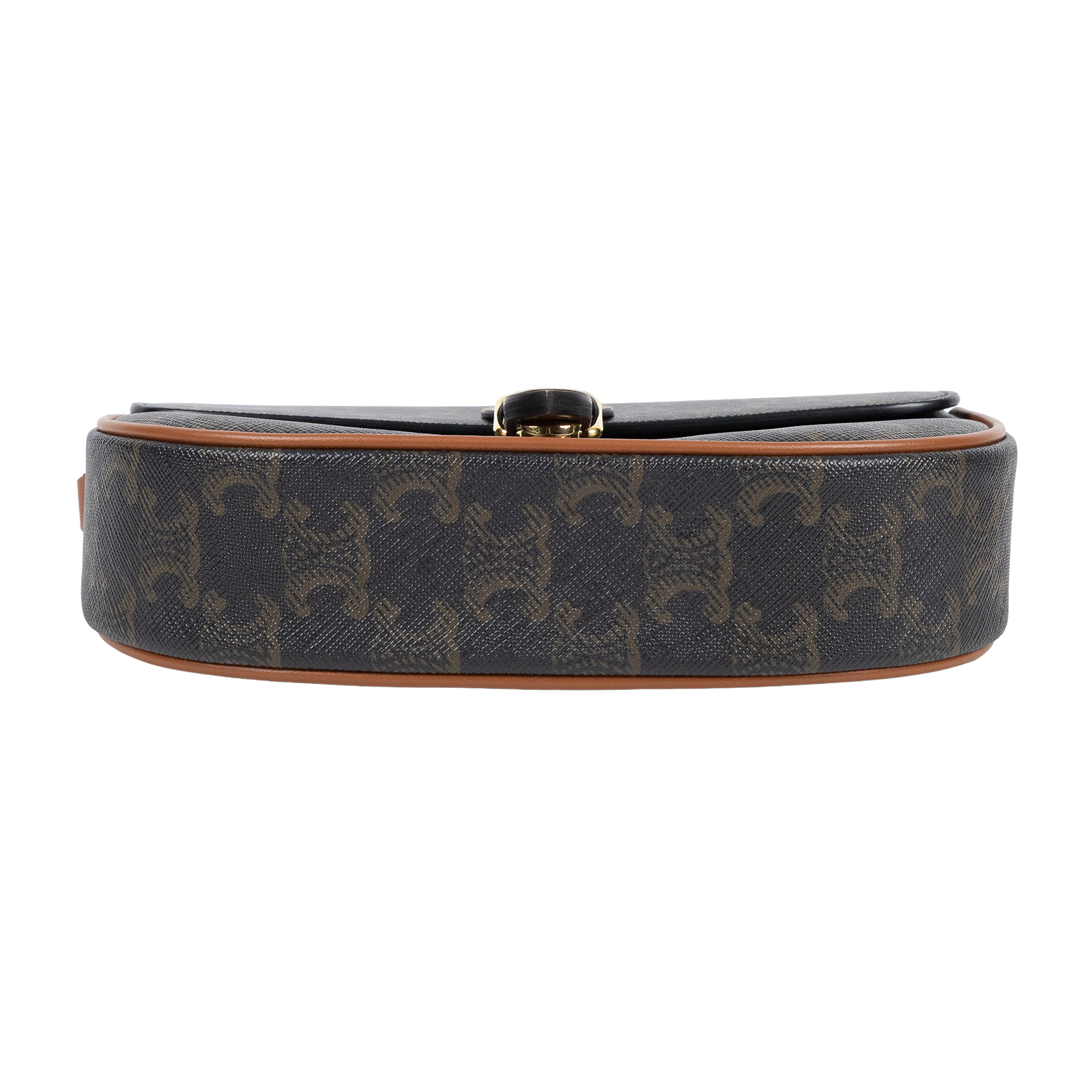 思琳 CELINE Folco 標誌印花 牛皮革 肩揹袋 122652GTL 棕凱旋門FOLCO SHOULDER 防塵袋/購買證明正本/保證卡/背帶2