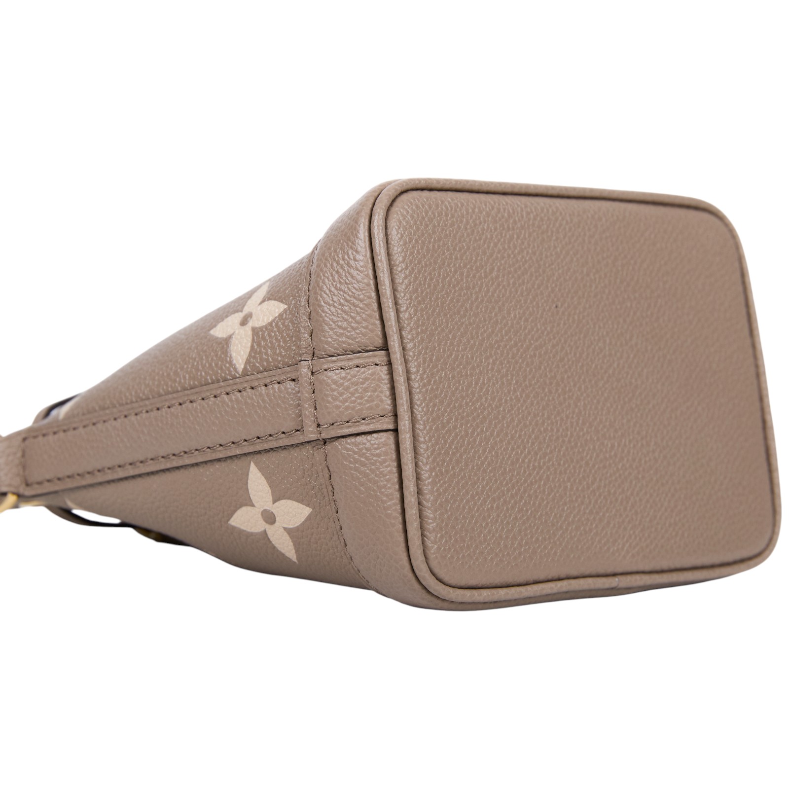 路易威登 LOUIS VUITTON Nano Noé 束口水桶包 Tourterelle 灰色 Cream色 M46291 晶片款  背帶