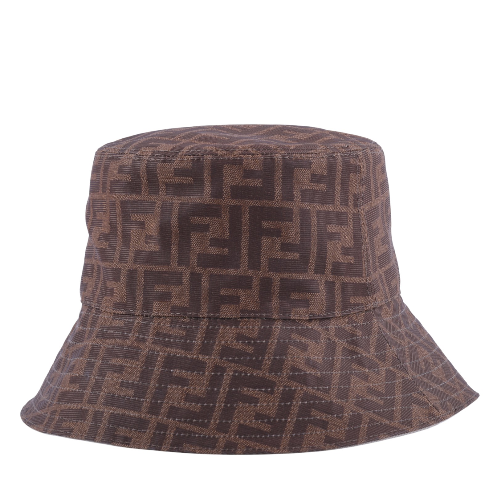 芬迪 FENDI FF提花 布質 棒球帽 FXQ200A2NP_S 咖FF雙面漁夫帽#S 防塵袋