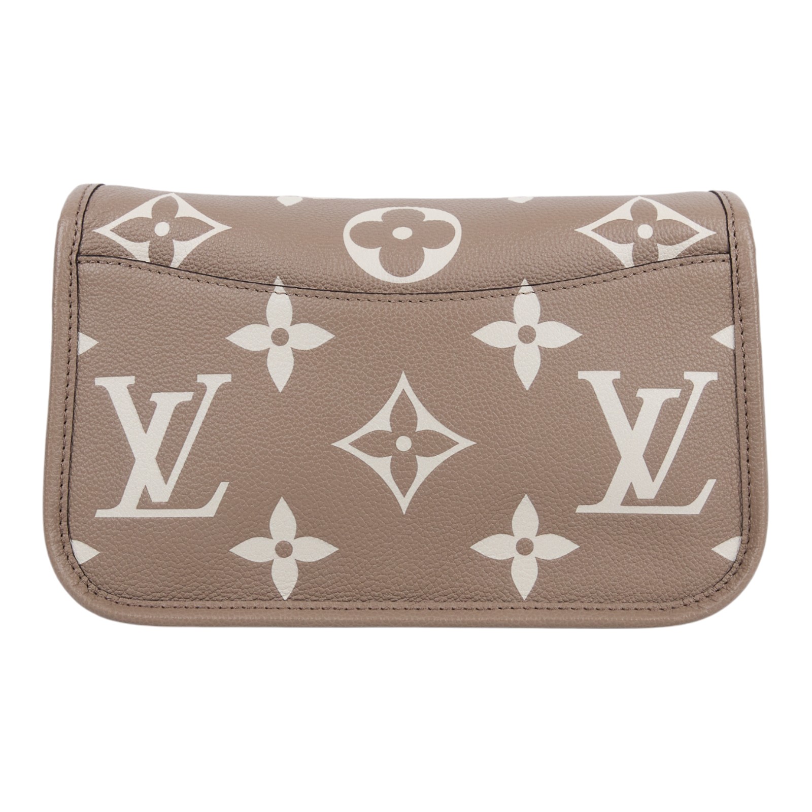 路易威登 LOUIS VUITTON Diane 腋下包法棍 單肩背包 斑鳩灰 奶油色 M46583 晶片款  背帶2/購買證明正本/原廠盒子/防塵袋