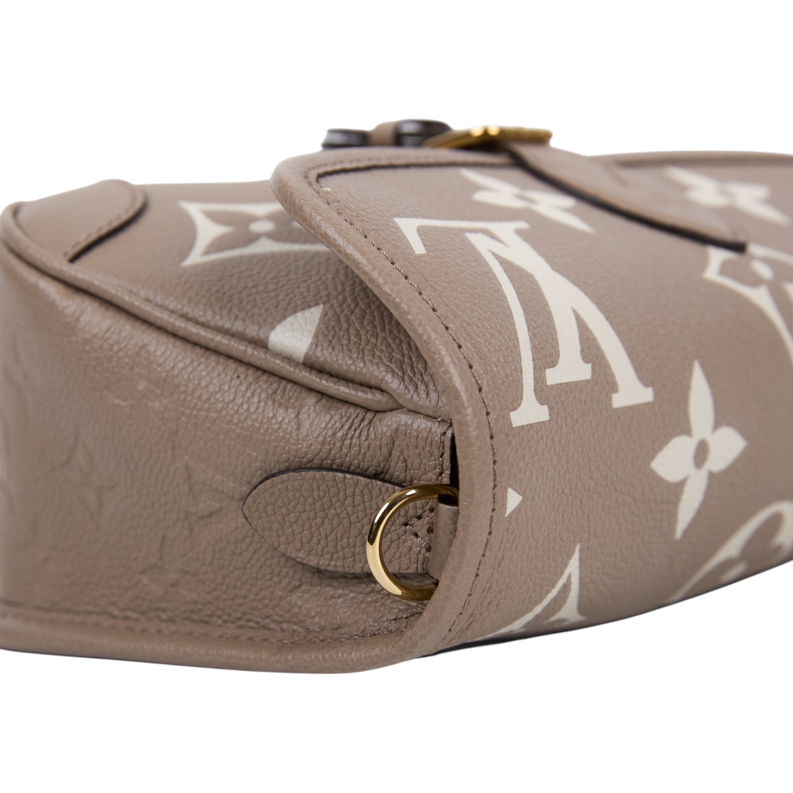 路易威登 LOUIS VUITTON Diane 腋下包法棍 單肩背包 斑鳩灰 奶油色 M46583 晶片款  背帶2/購買證明正本/原廠盒子/防塵袋