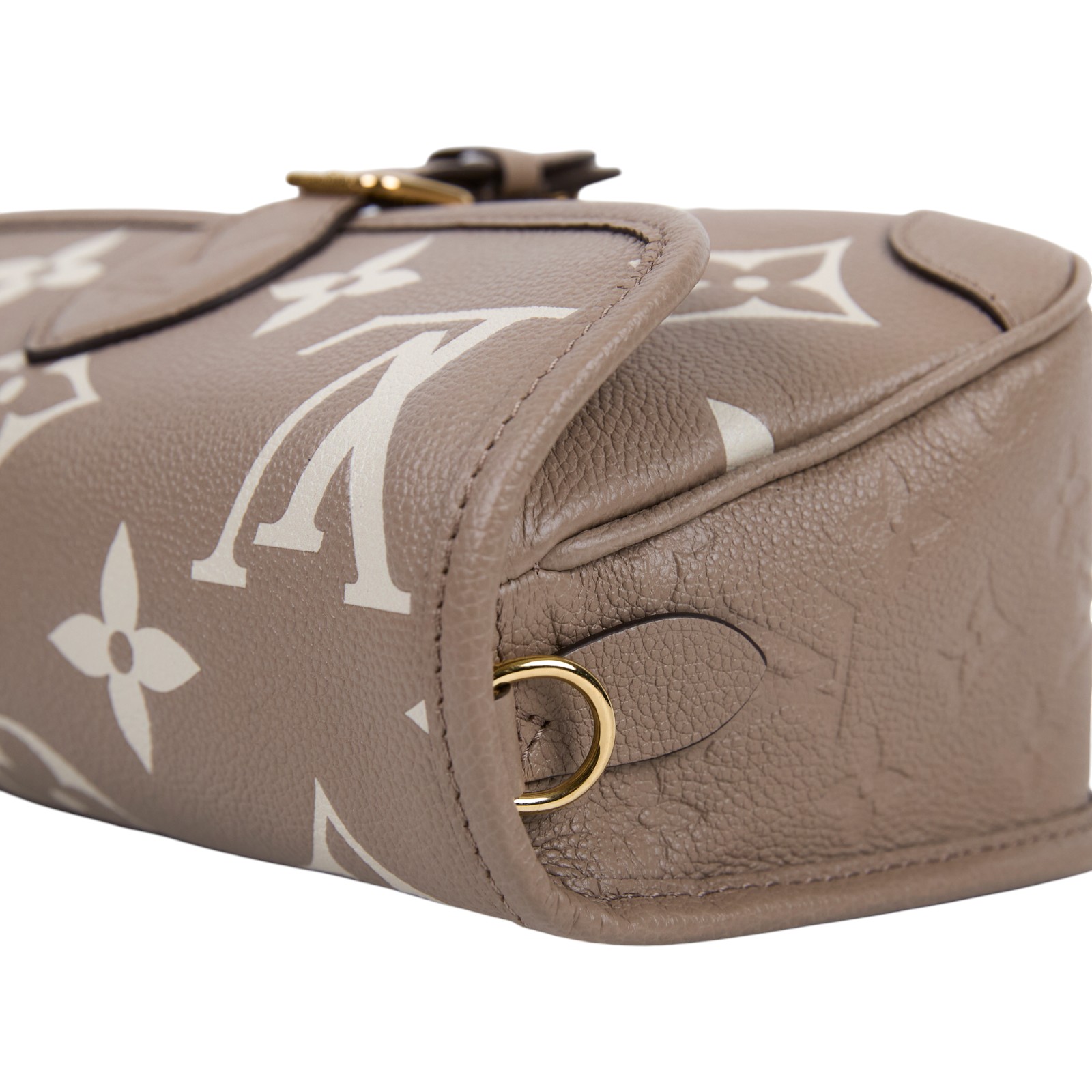 路易威登 LOUIS VUITTON Diane 腋下包法棍 單肩背包 斑鳩灰 奶油色 M46583 晶片款  背帶2/購買證明正本/原廠盒子/防塵袋