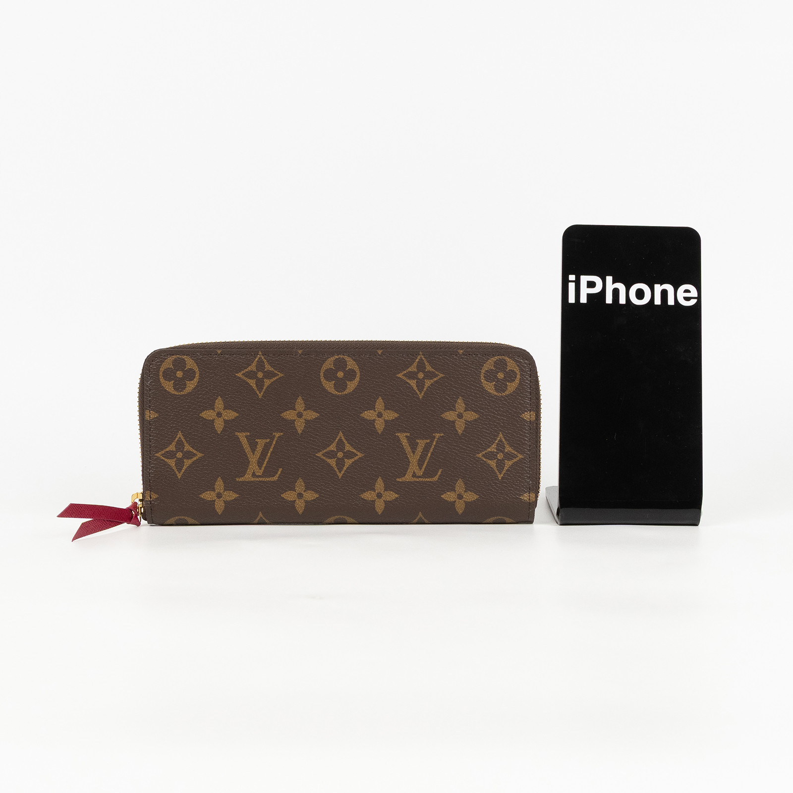 路易威登 LOUIS VUITTON Clémence 錢包 拉鍊 長夾 經典帆布 紫紅色 M60742 晶片款 紫紅色Clémence 錢包 原廠盒子/防塵袋