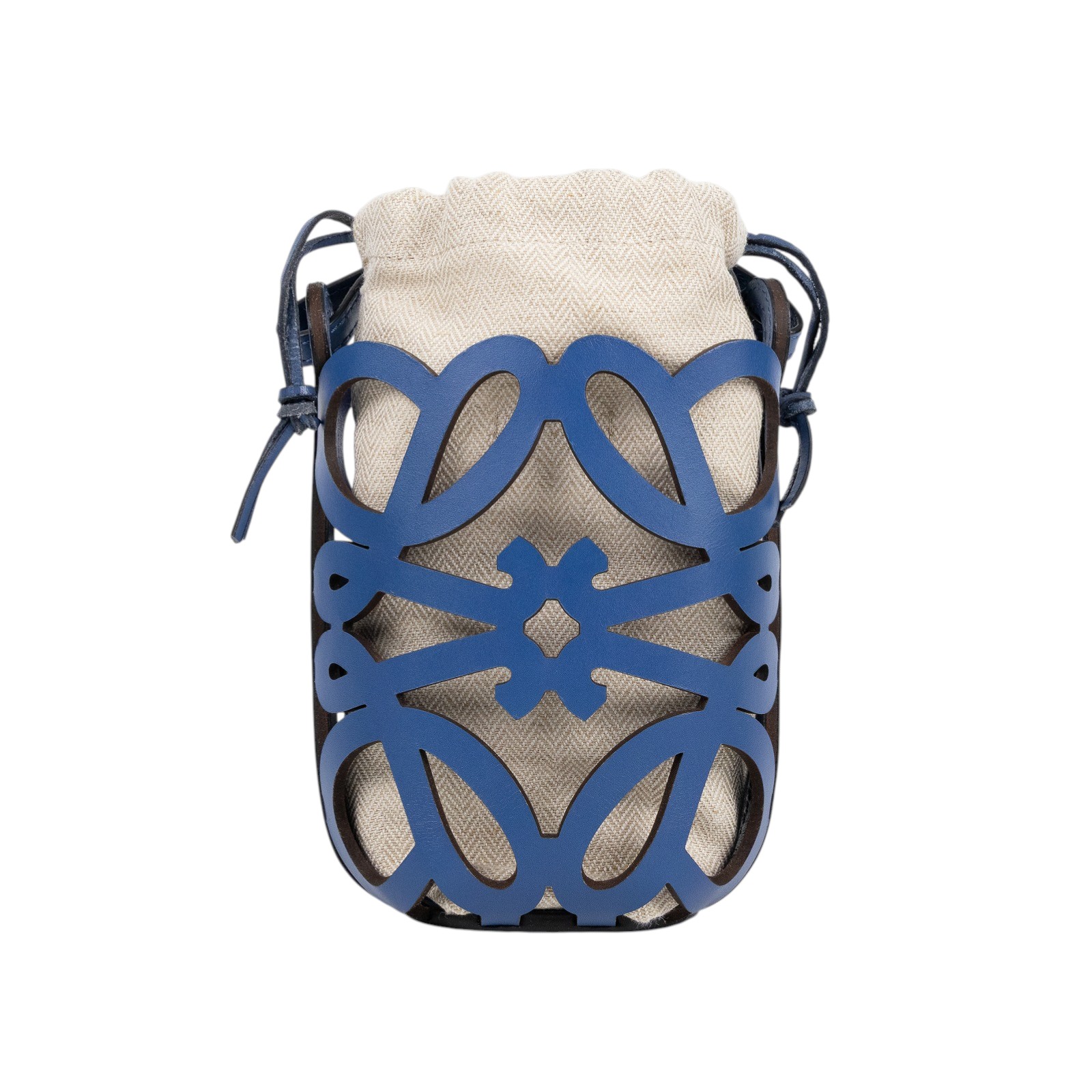 羅意威 LOEWE Anagram Cutout Pocket 水桶包 C922Y62X02 藍ANAGRAM CUT-OUT 小水桶 防塵袋/購買證明正本