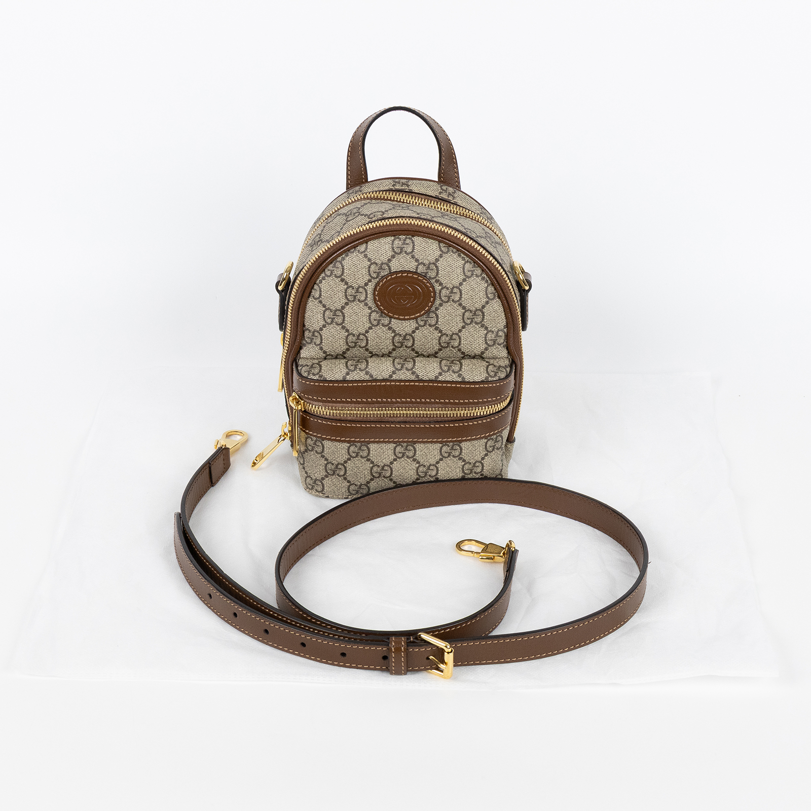 古馳 GUCCI 後背包 725654 92TCG 咖GG 2WAY包 背帶