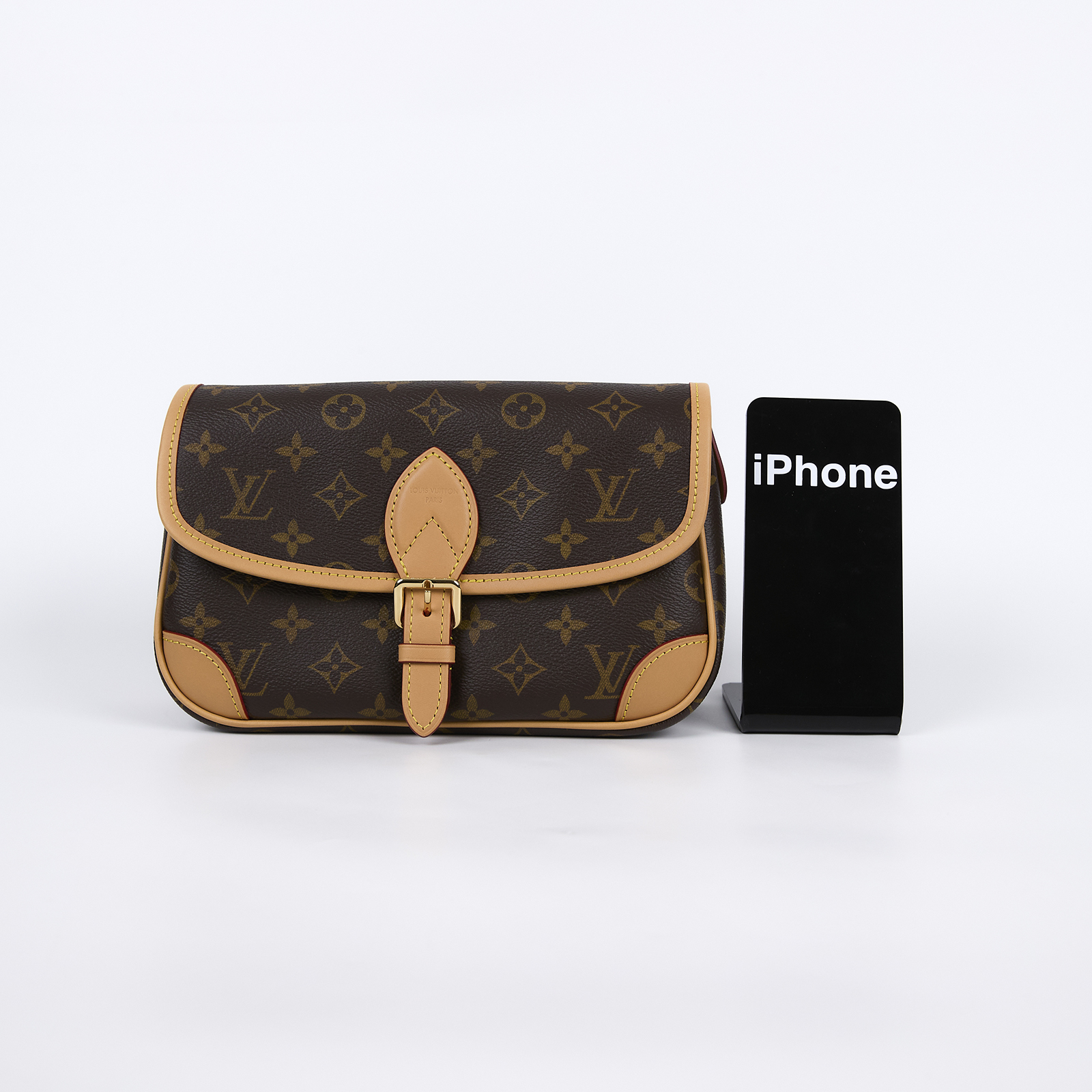 路易威登 LOUIS VUITTON Diane 腋下包法棍 單肩背包 經典帆布 M45985 晶片款 原花DIANE 原廠盒子/防塵袋/背帶2