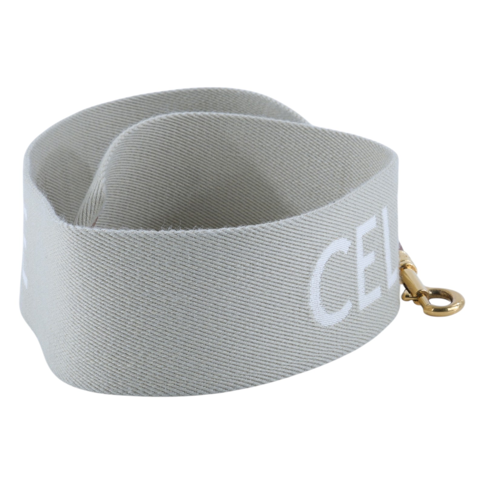 思琳 CELINE 緹花羊毛 短肩帶 49S022AEP 米灰色CELINE字體帆布背帶 防塵袋/購買證明正本