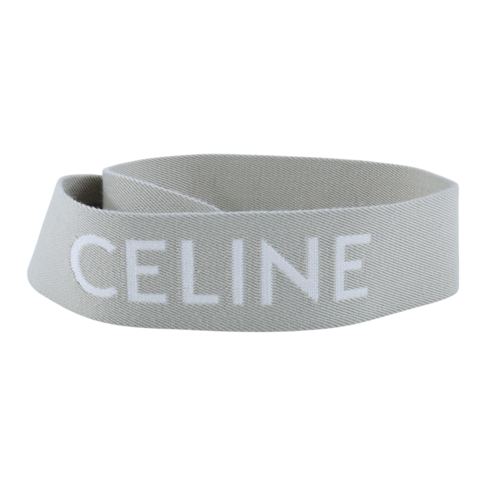 思琳 CELINE 緹花羊毛 短肩帶 49S022AEP 米灰色CELINE字體帆布背帶 防塵袋/購買證明正本
