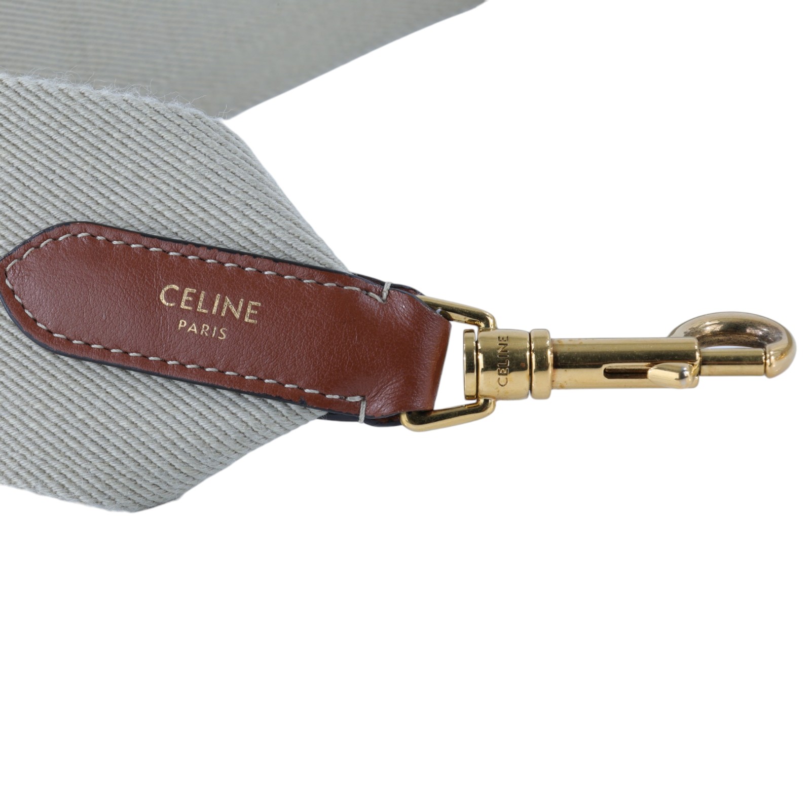 思琳 CELINE 緹花羊毛 短肩帶 49S022AEP 米灰色CELINE字體帆布背帶 防塵袋/購買證明正本