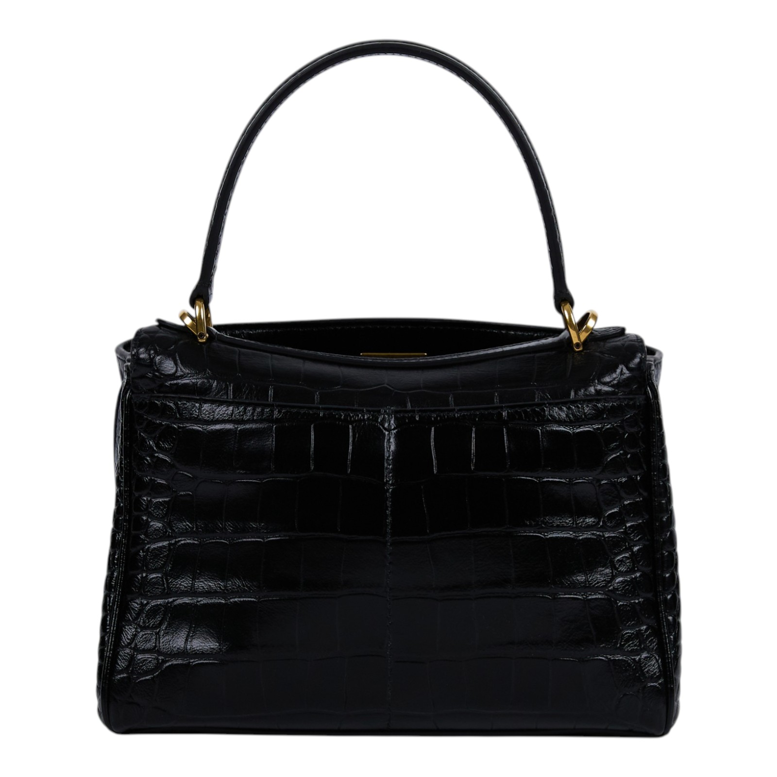 巴黎世家 BALENCIAGA Rodeo Mini 手提包 鱷魚壓紋小牛皮 7954562AA5L 黑金鱷魚壓紋RODEO MINI STARP/防塵袋