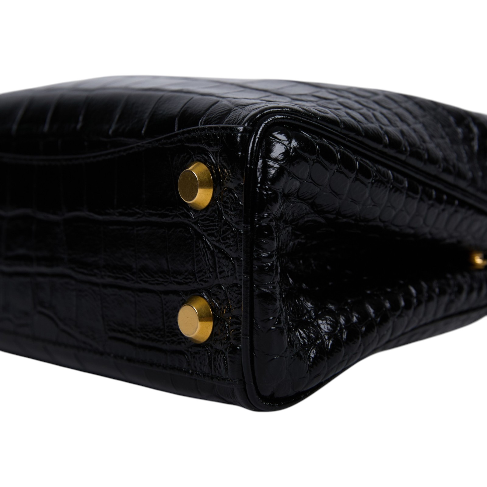 巴黎世家 BALENCIAGA Rodeo Mini 手提包 鱷魚壓紋小牛皮 7954562AA5L 黑金鱷魚壓紋RODEO MINI STARP/防塵袋