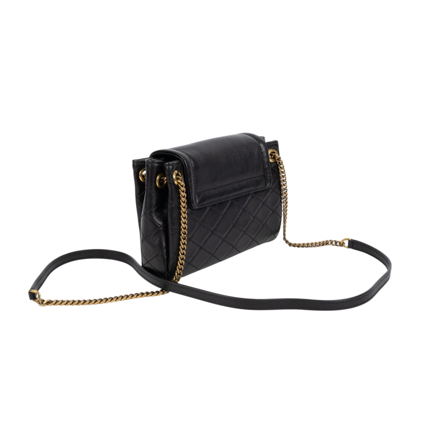 聖羅蘭 YSL SAINT LAURENT Nolia 小羊皮 迷你 手袋 肩背包 金色五金 6727381EL07  原廠盒子/防塵袋/小白卡