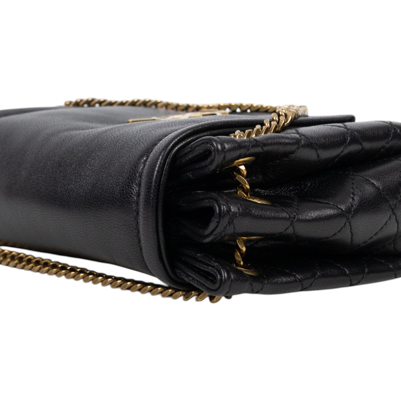 聖羅蘭 YSL SAINT LAURENT Nolia 小羊皮 迷你 手袋 肩背包 金色五金 6727381EL07  原廠盒子/防塵袋/小白卡