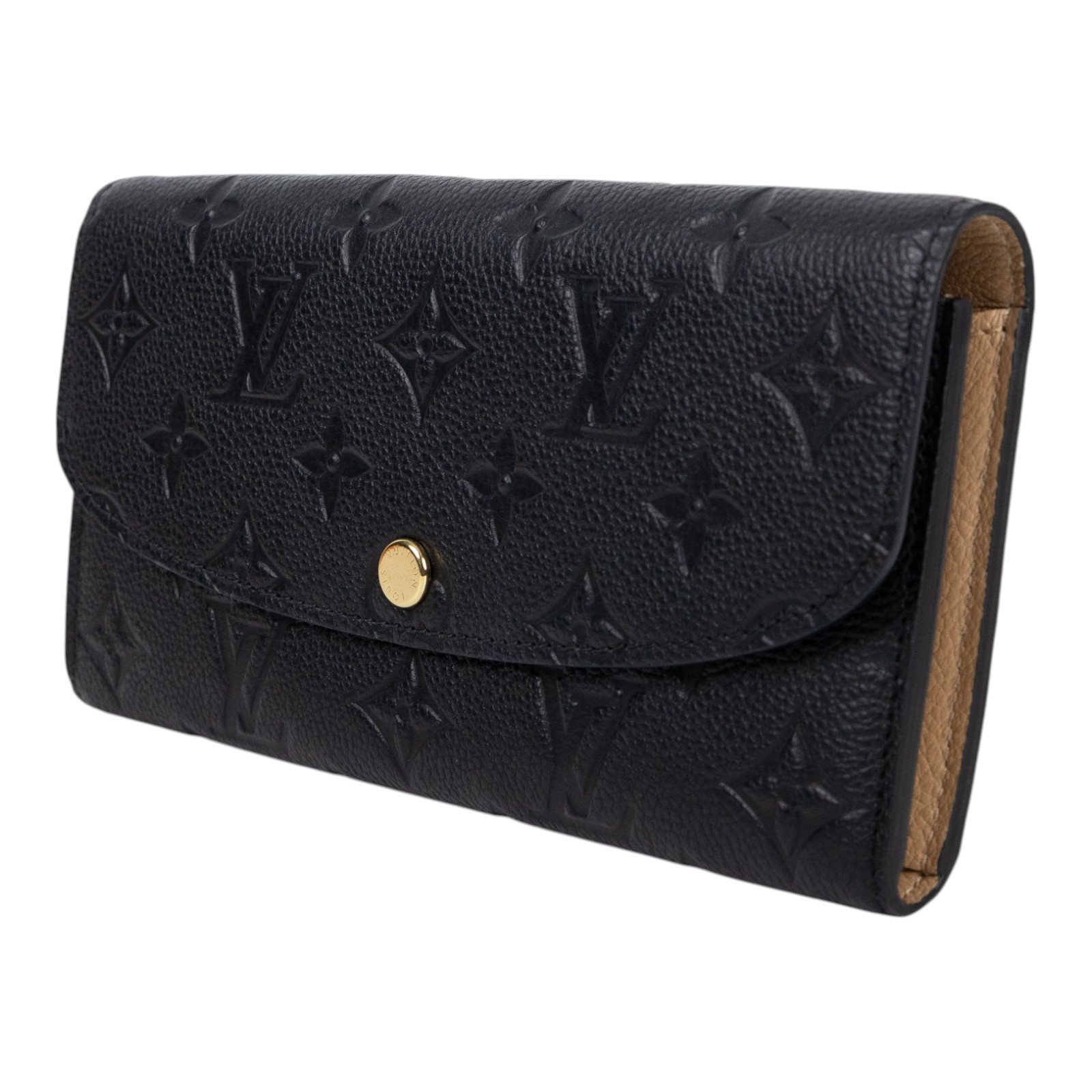 路易威登 LOUIS VUITTON Emilie 錢包 長夾 壓花牛皮 黑色 M62369 晶片款 黑壓紋EMILIE掀蓋長夾 原廠盒子/防塵袋