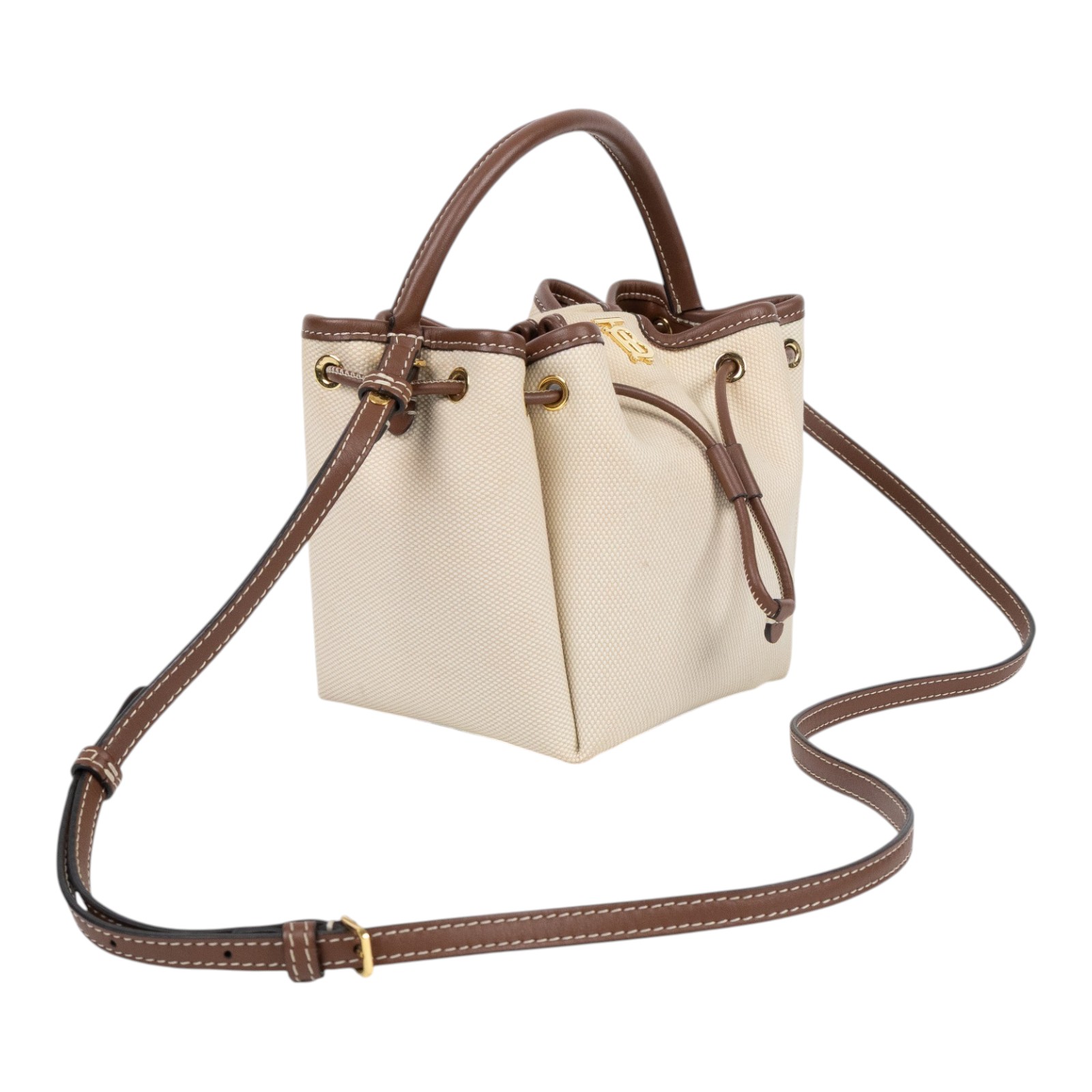 博柏利 BURBERRY TB Bag 水桶包 手提包 斜背包 8052459 米帆布水桶包MINI 防塵袋