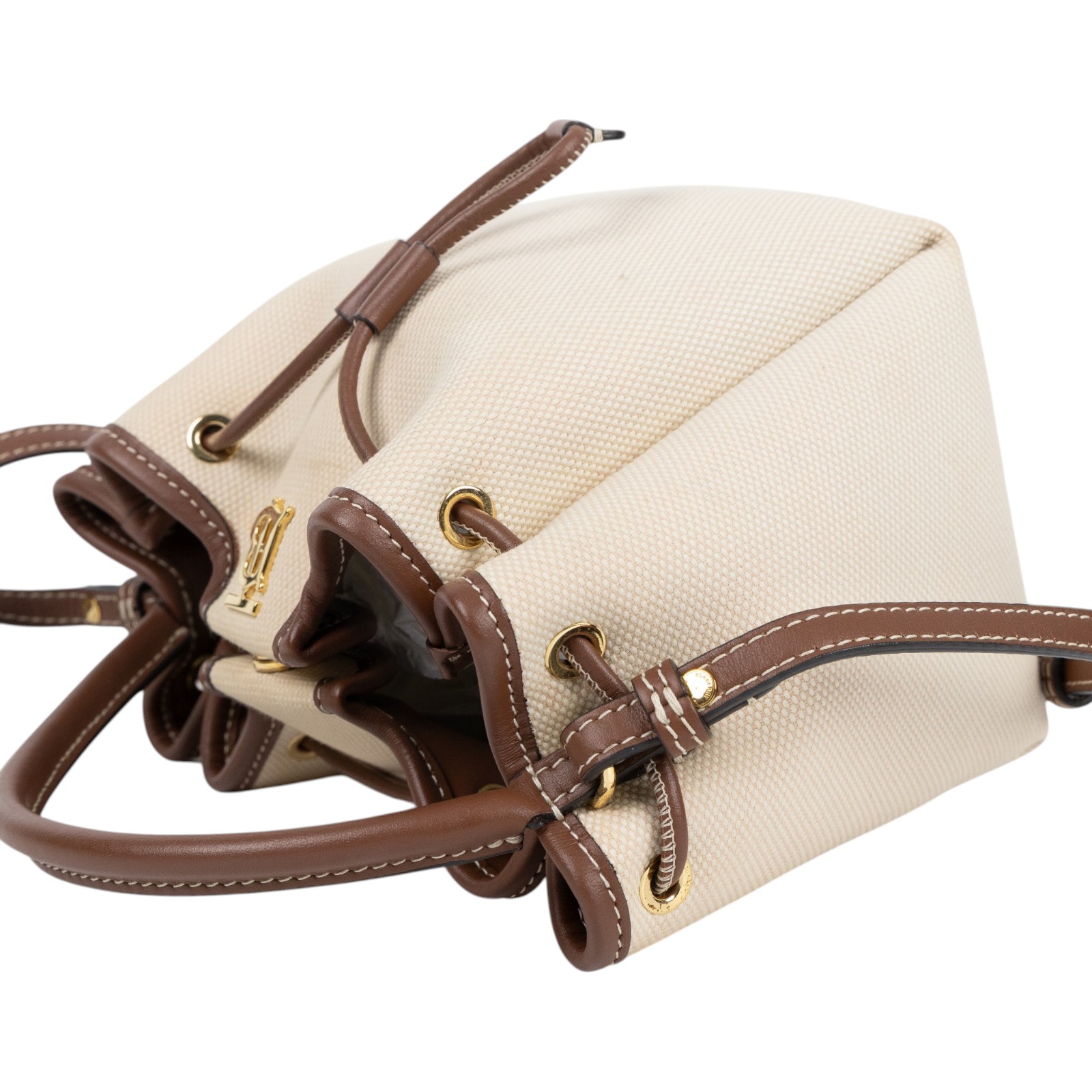 博柏利 BURBERRY TB Bag 水桶包 手提包 斜背包 8052459 米帆布水桶包MINI 防塵袋
