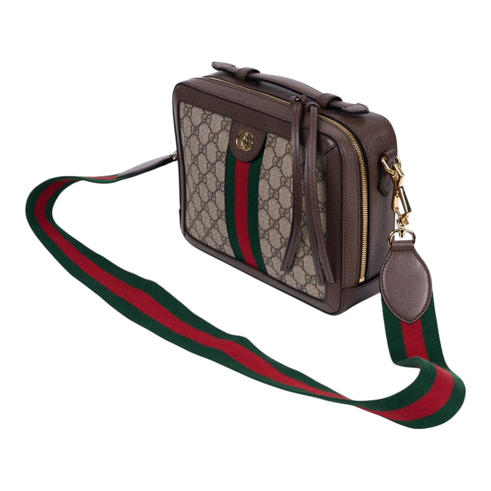古馳 GUCCI Ophidia GG 小型 肩背包 550622 K05NG 棕OPHIDIA大化妝箱 防塵袋/原廠盒子背帶/購買證明正本
