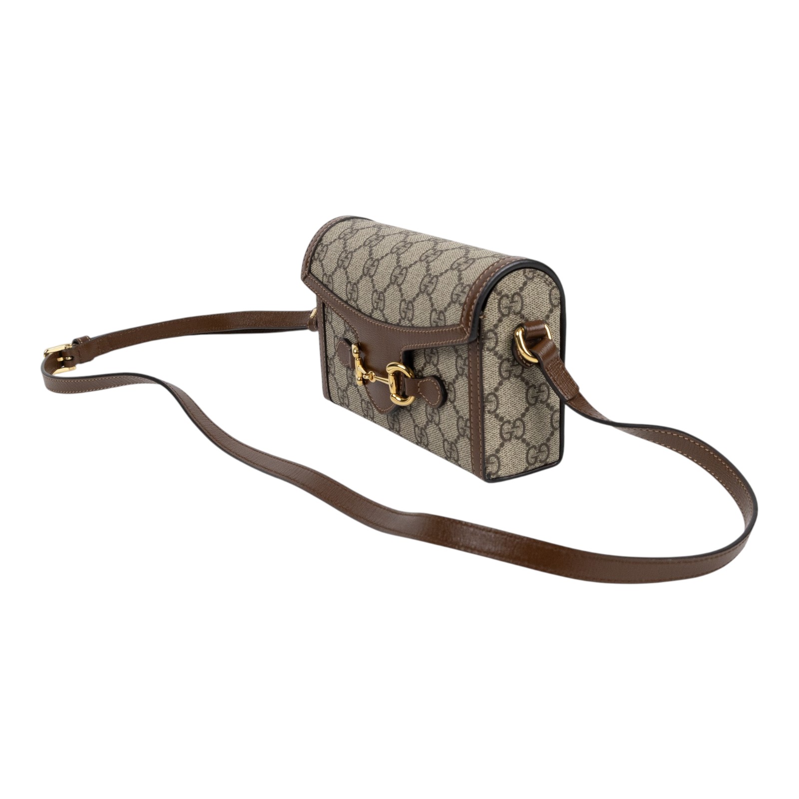 古馳 GUCCI Horsebit 1955 馬銜扣 迷你袋 斜背包 烏木色 699296 92TCG 棕1955 HORSEBIT MINI 原廠盒子/防塵袋