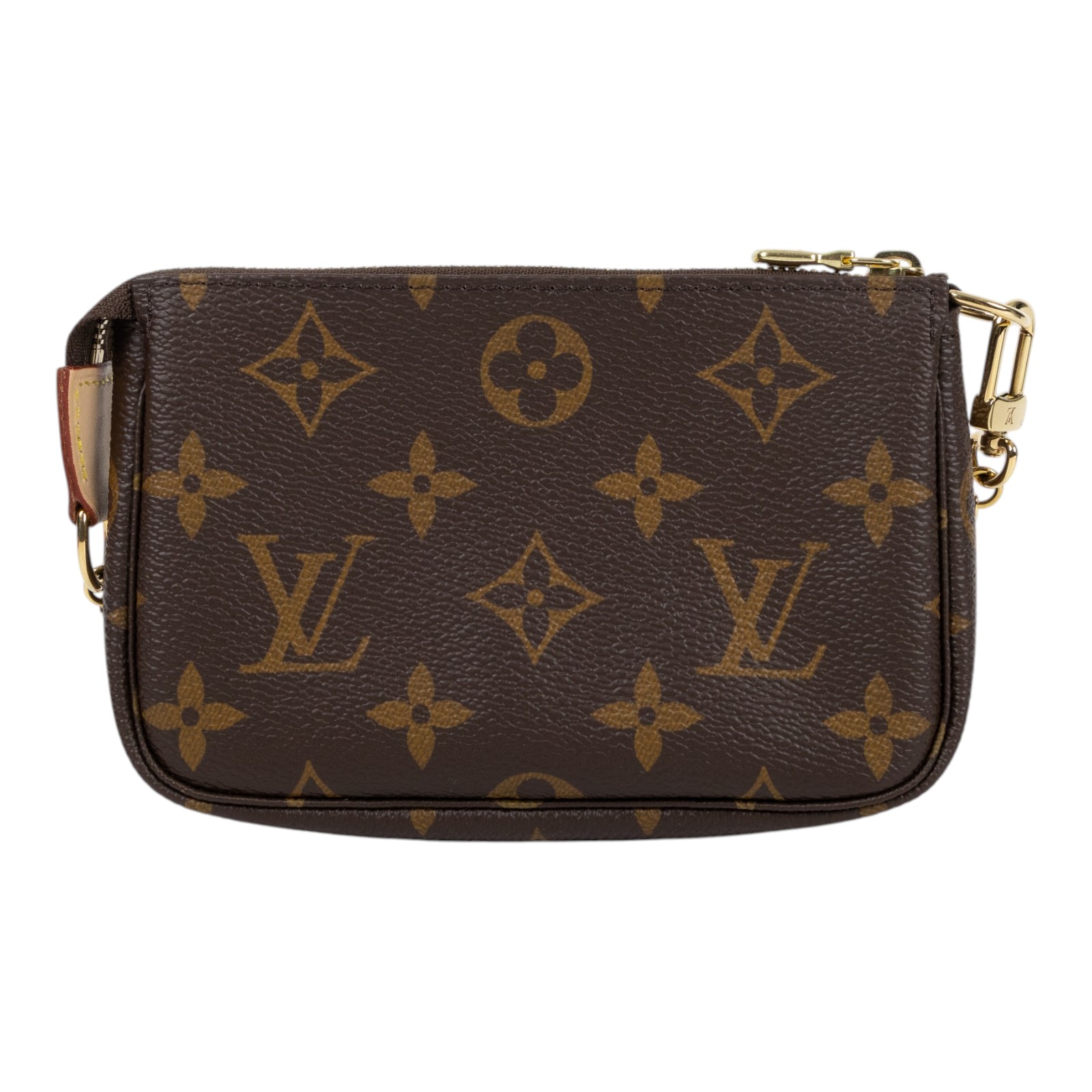 路易威登 LOUIS VUITTON Monogram塗層帆布 鏈帶 迷你小皮包 M58009 原花金鍊小POUCH 原廠盒子/防塵袋