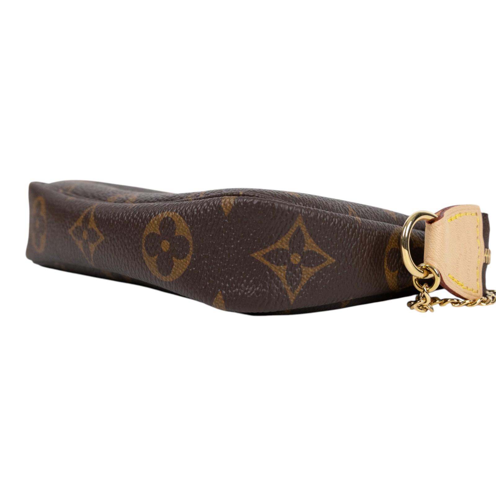 路易威登 LOUIS VUITTON Monogram塗層帆布 鏈帶 迷你小皮包 M58009 原花金鍊小POUCH 原廠盒子/防塵袋