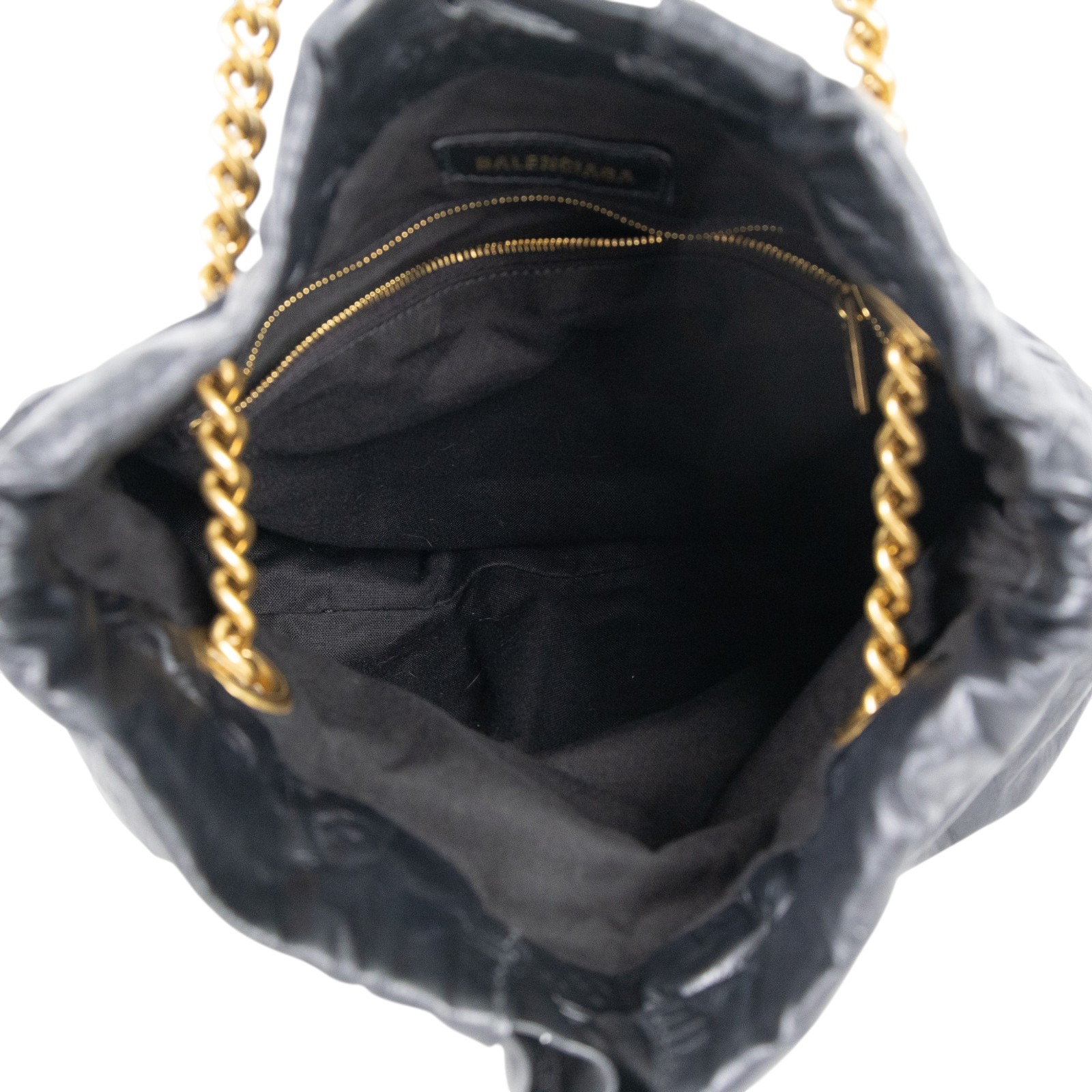 巴黎世家 BALENCIAGA Crush 束口購物包 小型 742942210IT 黑CRUSH小號 無附屬品