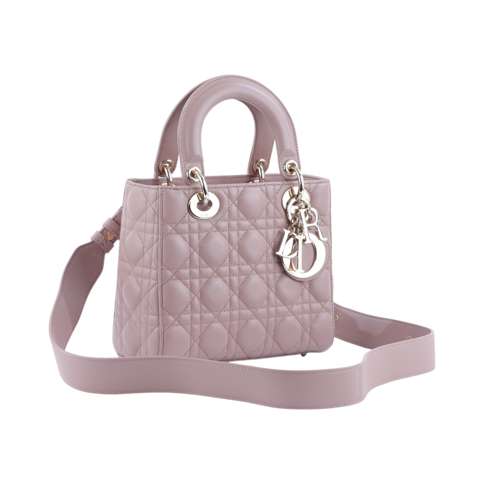 迪奧 CHRISTIAN DIOR Lady Dior My ABCDior 小型 肩背 手提包 羊皮 M0538OCAL  防塵袋/背帶/保證卡