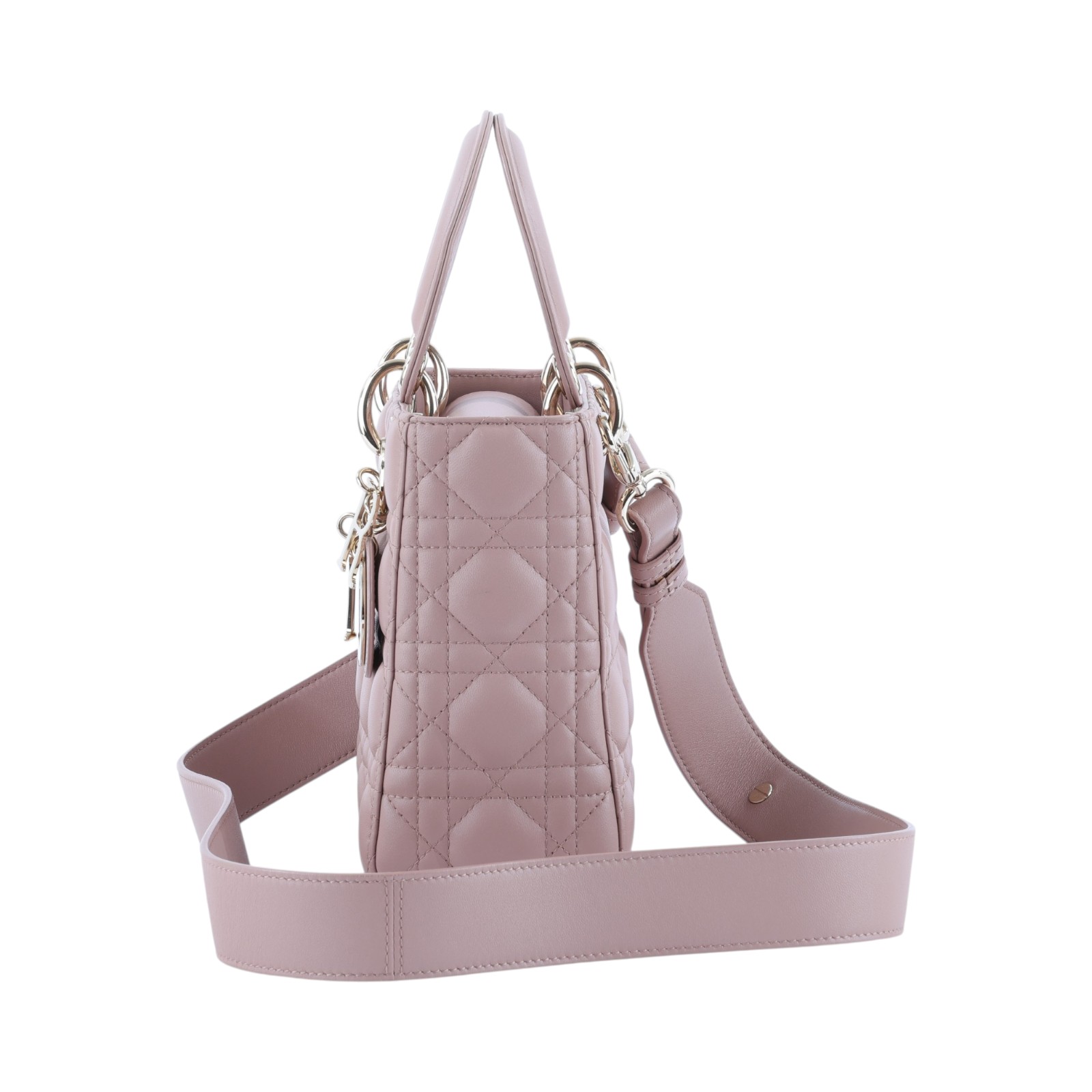 迪奧 CHRISTIAN DIOR Lady Dior My ABCDior 小型 肩背 手提包 羊皮 M0538OCAL  防塵袋/背帶/保證卡
