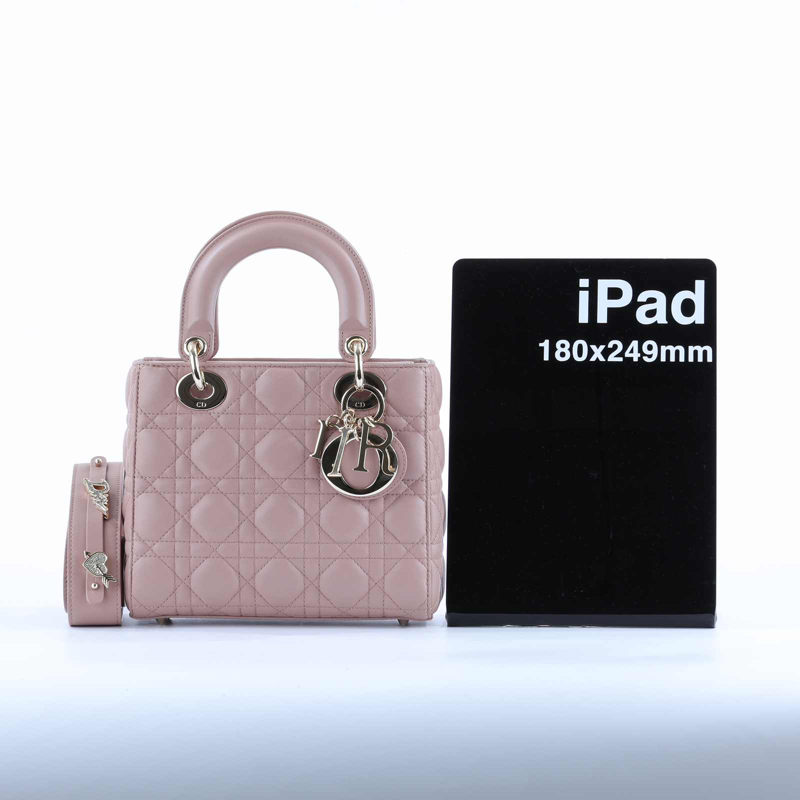 迪奧 CHRISTIAN DIOR Lady Dior My ABCDior 小型 肩背 手提包 羊皮 M0538OCAL  防塵袋/背帶/保證卡