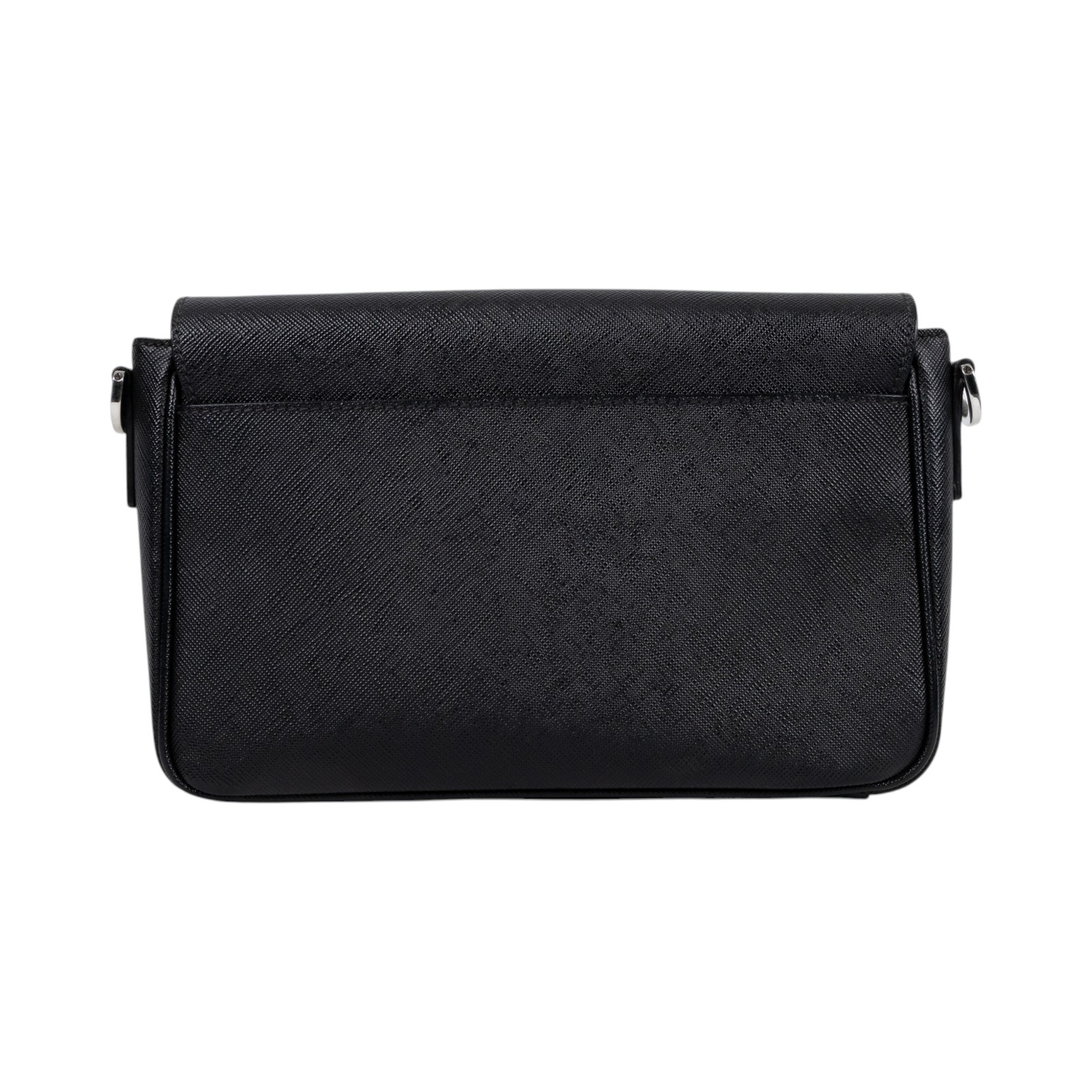 普拉達 PRADA SAFFIANO 肩背包 斜背包 2VD059_9Z2 黑PATTINA SAFFIANO皮革斜背包 保證卡/背帶/內袋