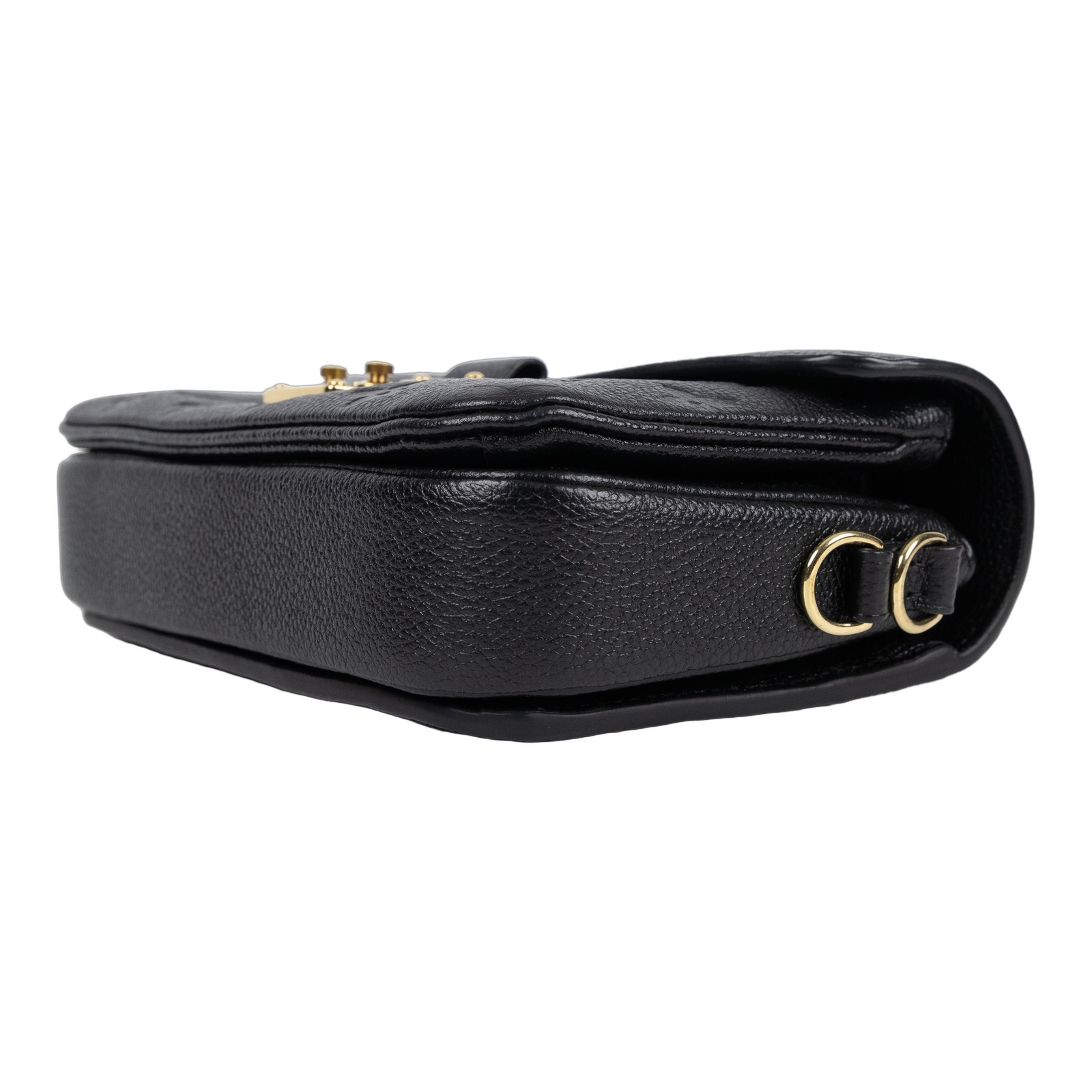 路易威登 LOUIS VUITTON Pochette Métis East West 鏈條 郵差包 腋下單肩包 黑色 M46595 晶片款  背帶2/原廠盒子