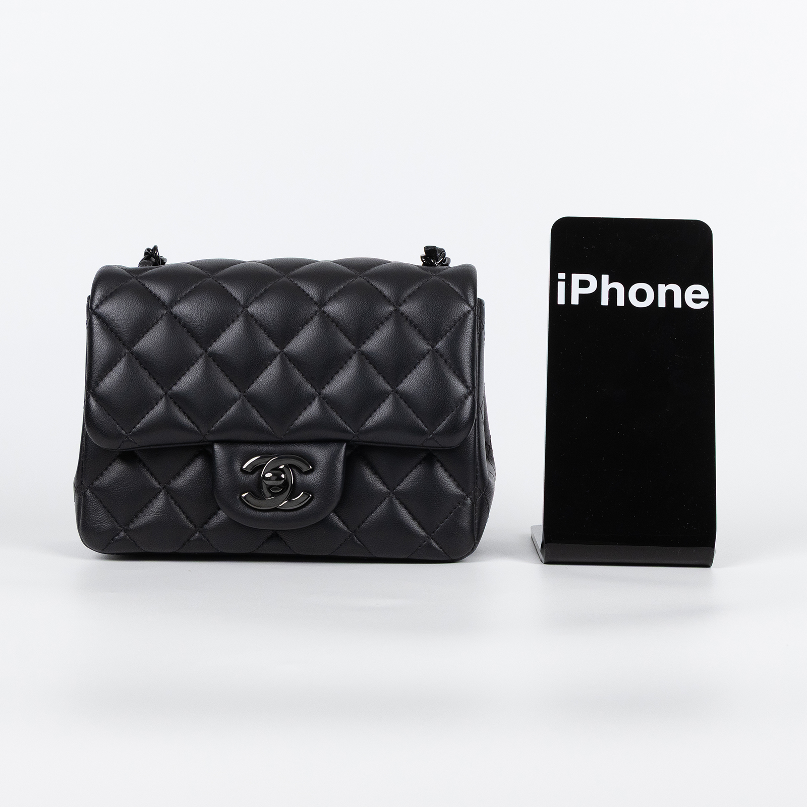 香奈兒 CHANEL CF 方形 迷你 口蓋包 A35200 B06311 晶片款 黑羊SO BLACK方胖 原廠盒子/防塵袋/購買證明影本
