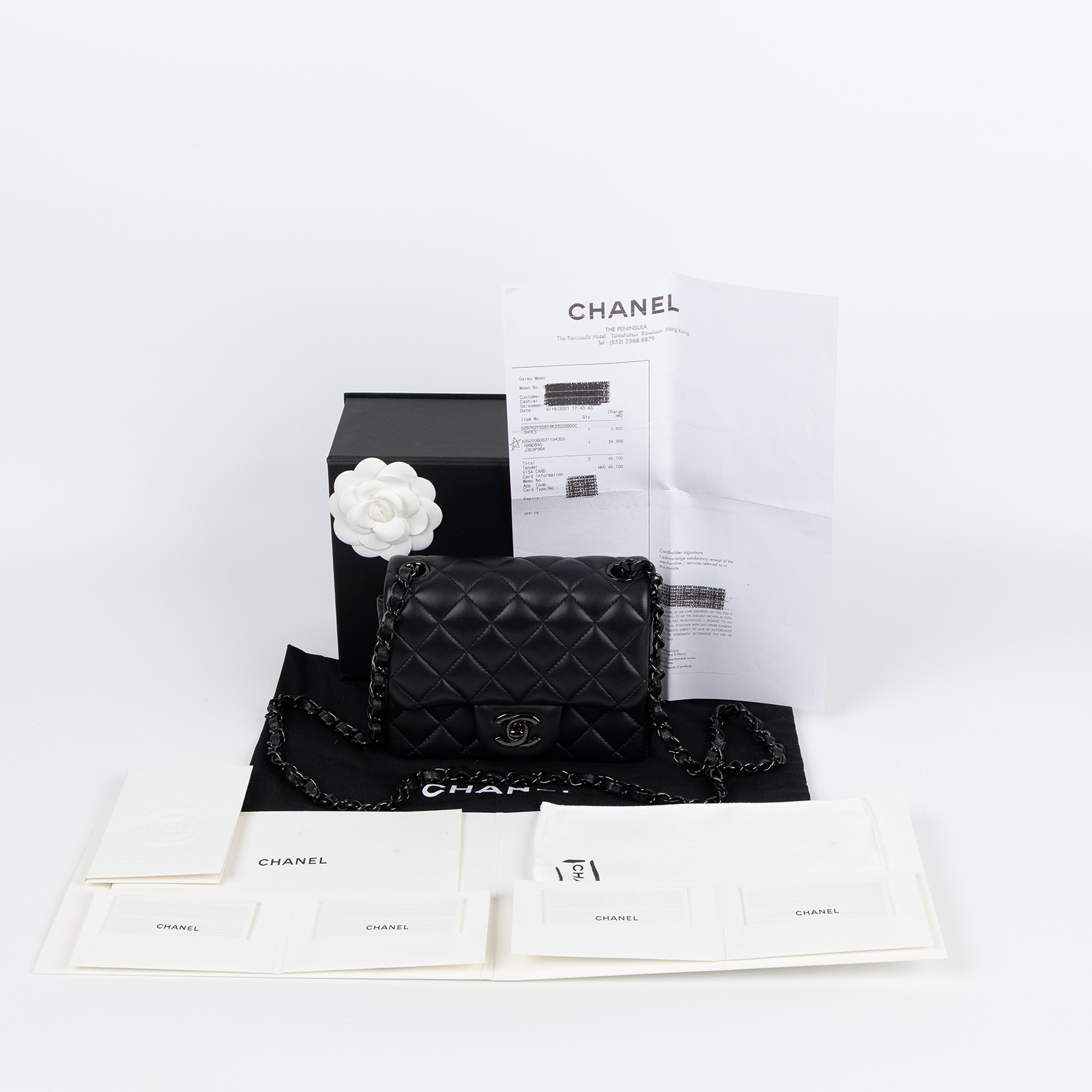 香奈兒 CHANEL CF 方形 迷你 口蓋包 A35200 B06311 晶片款 黑羊SO BLACK方胖 原廠盒子/防塵袋/購買證明影本
